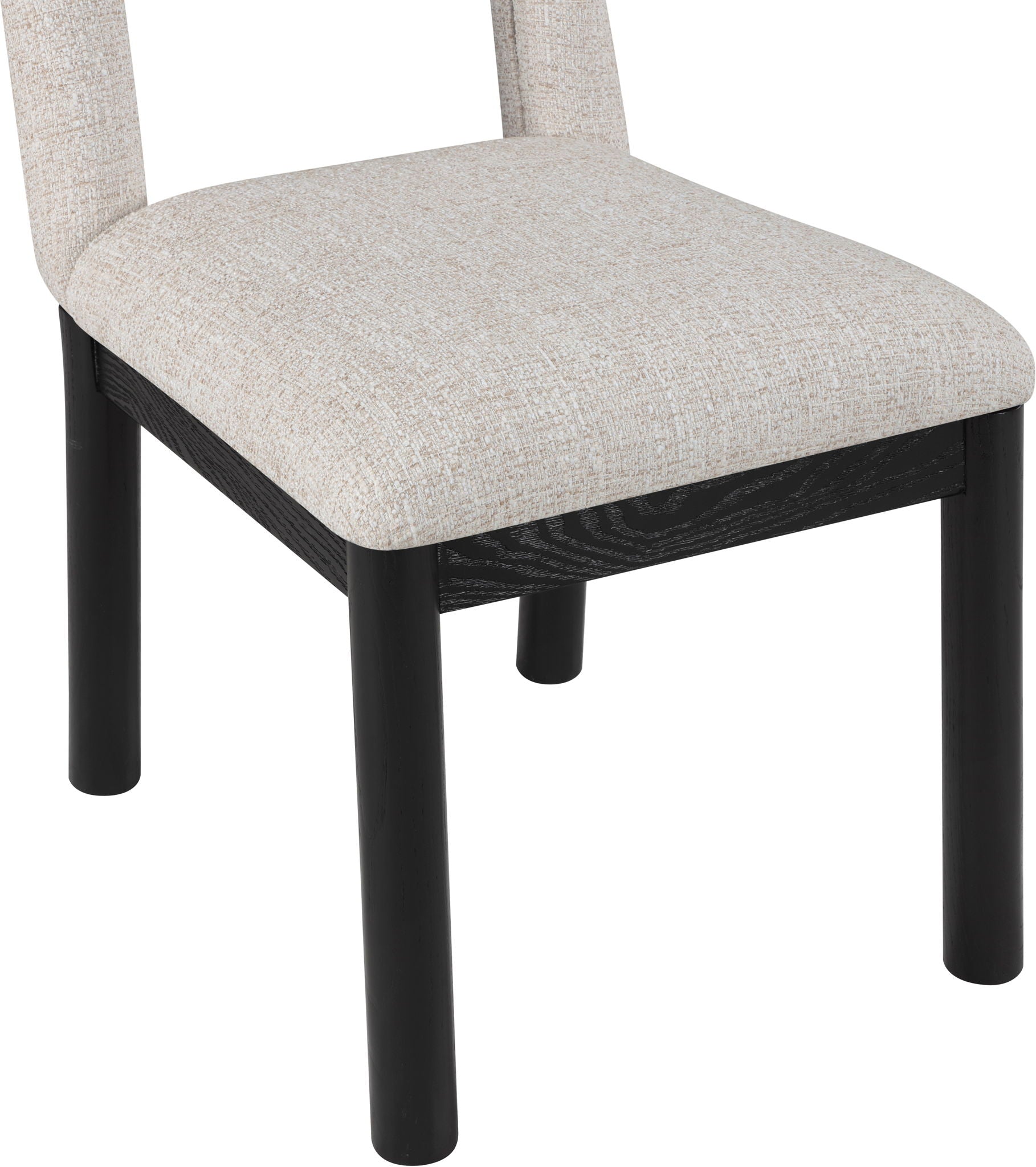 Conrad - Linen Dining Chair With Black Legs