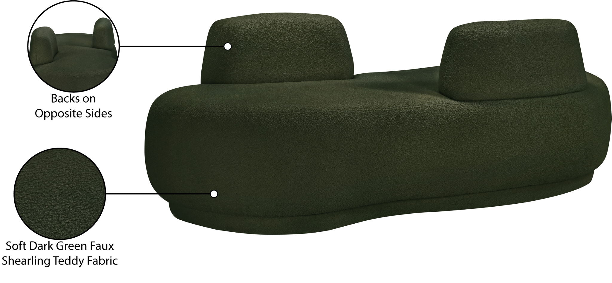 Argyle - Teddy Fabric Chaise / Loveseat