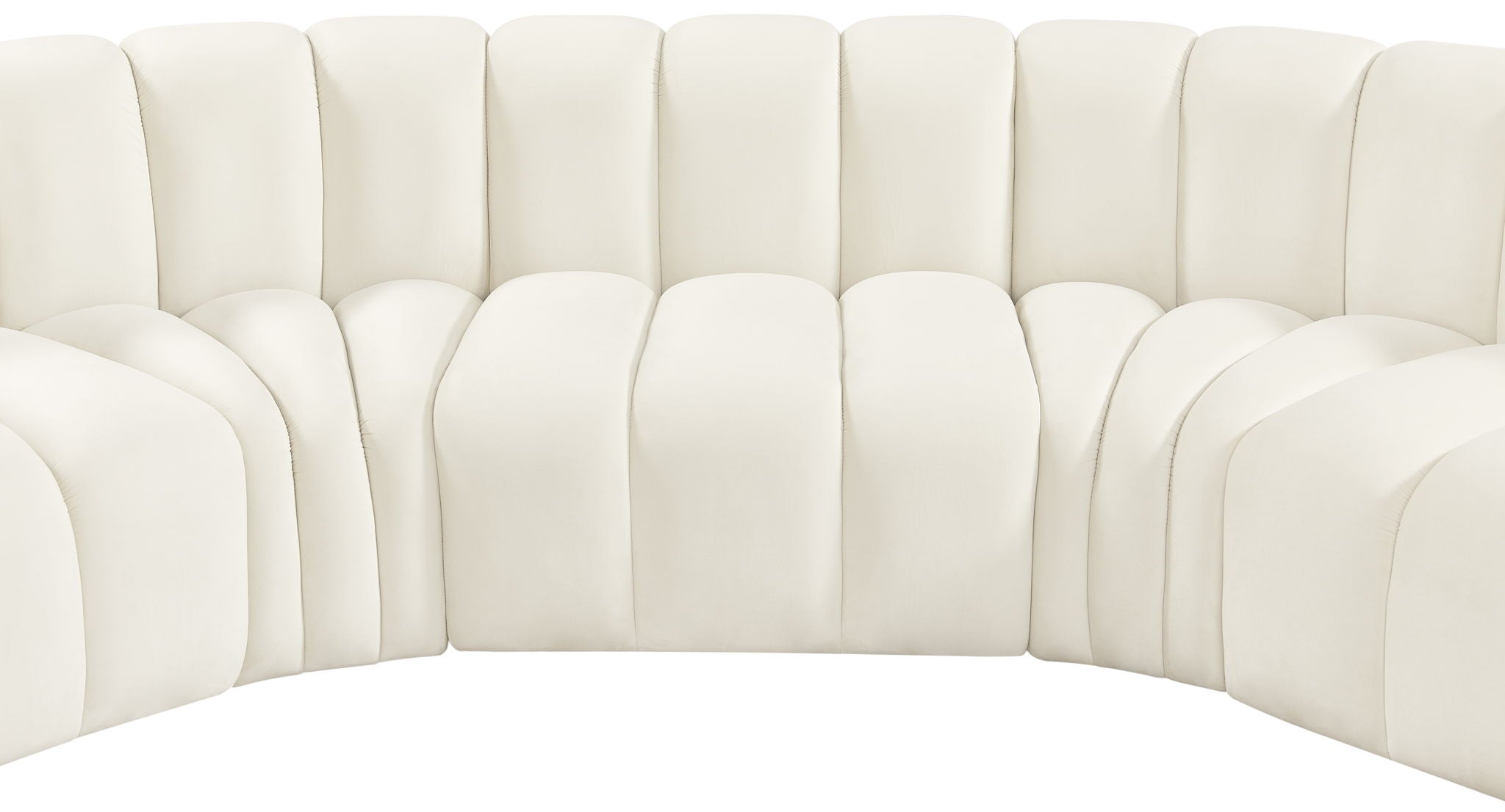 Arc - Velvet 5 Piece U-Shaped Modular Sofa