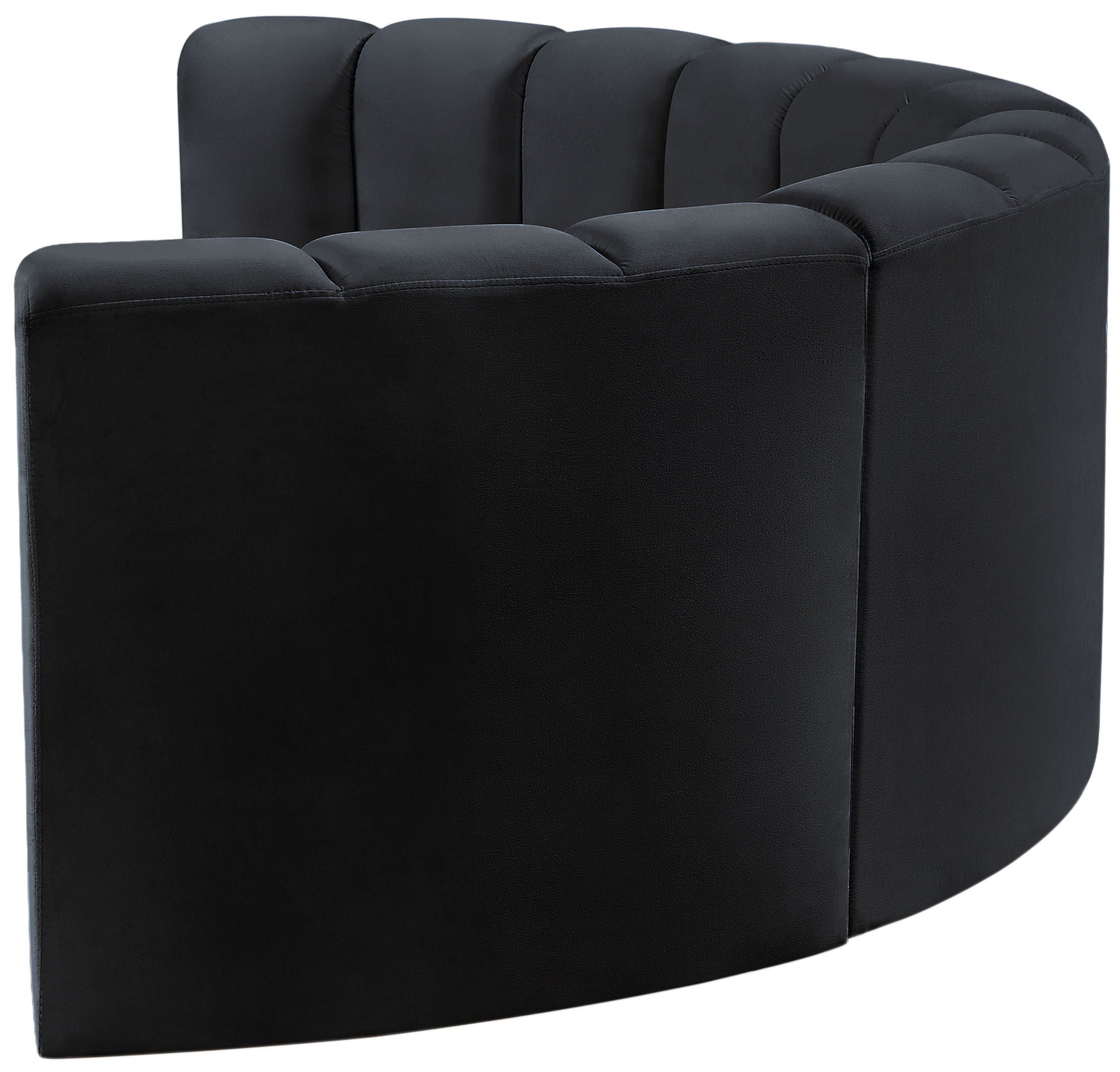 Arc - Velvet 4 Piece U-Shaped Modular Sofa