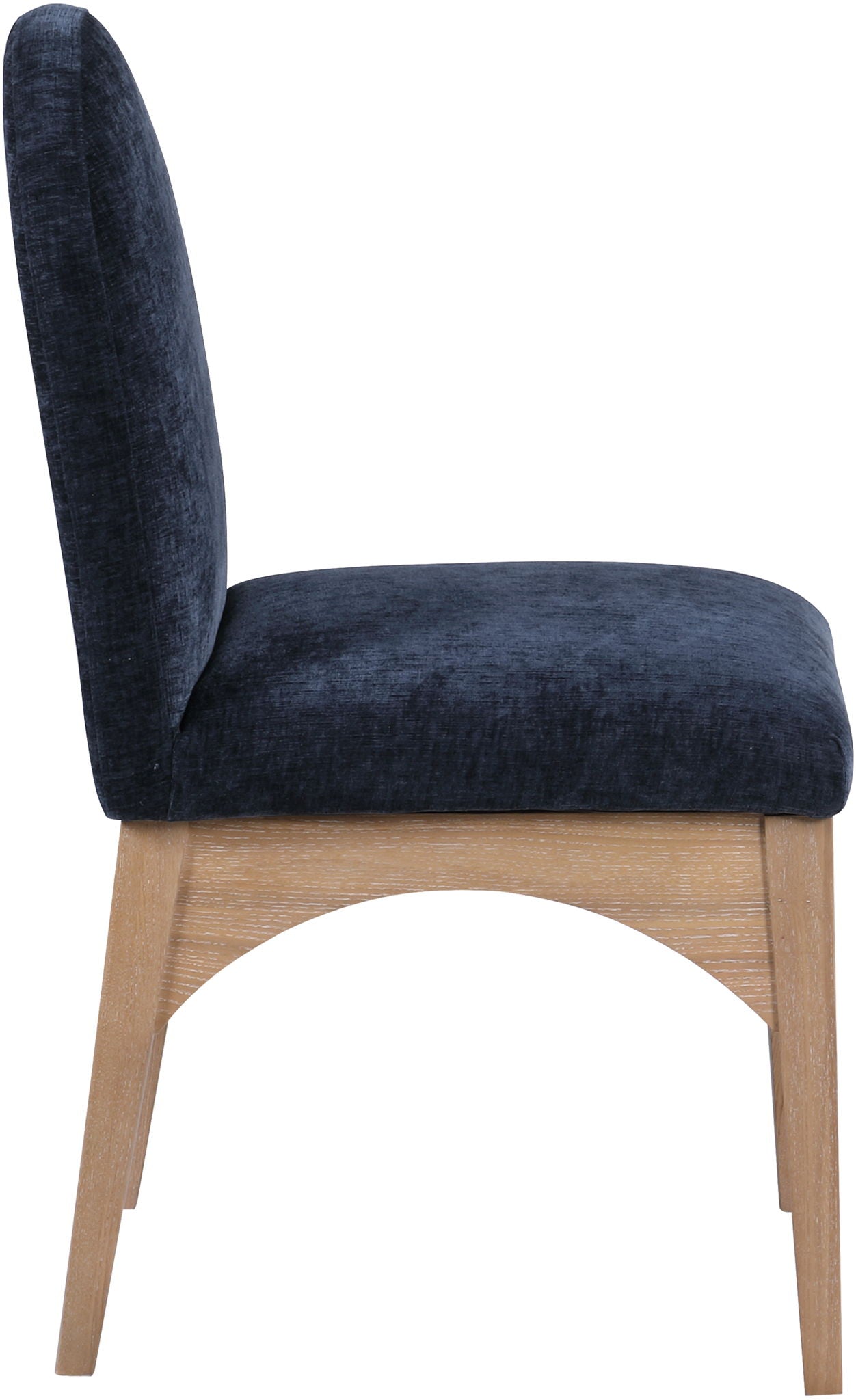 Waldorf - Chenille Dining Side Chair With Natural Legs