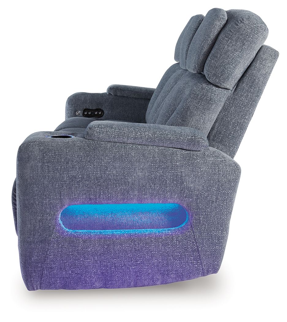Studio Cave - Power Reclining Sofa - Steel