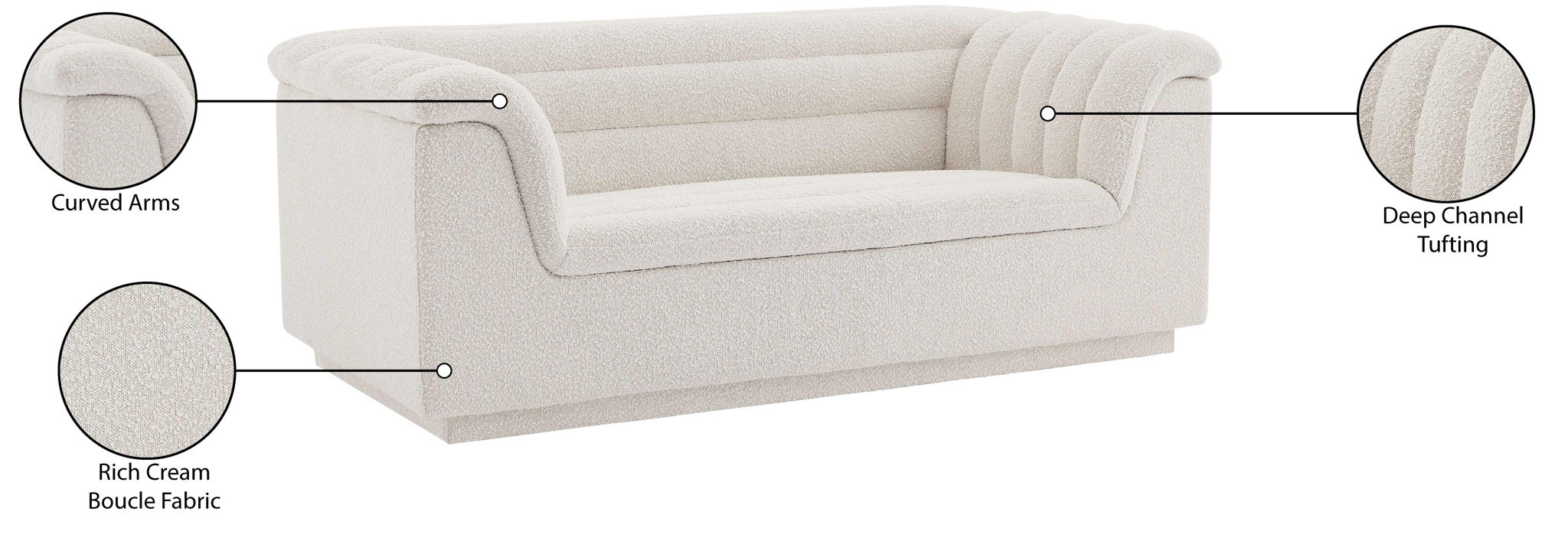 Cascade - Boucle Loveseat