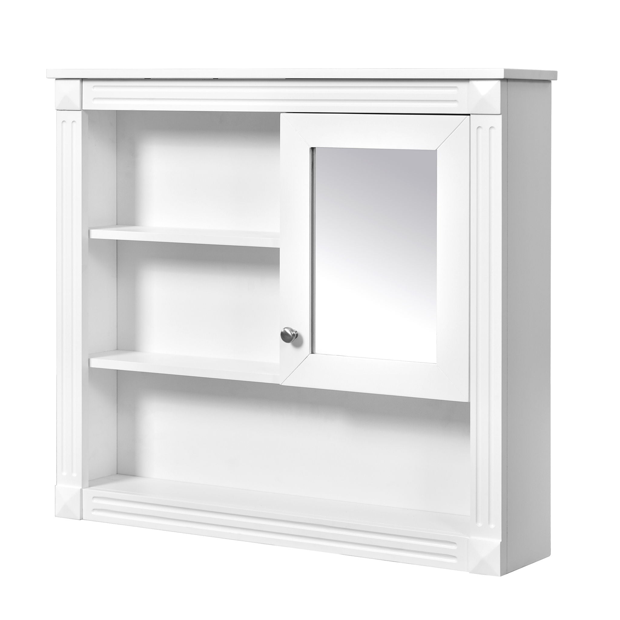 Wall-Mounted Bathroom Cabinet With Mirror And Adjustable Shelves