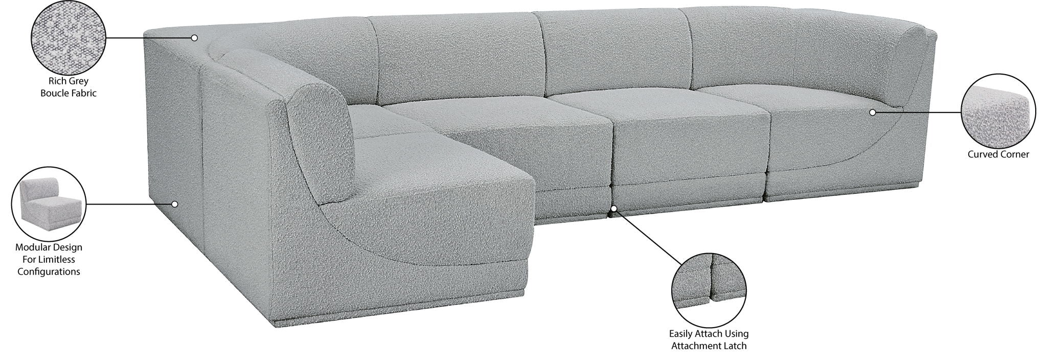 Ollie - 5 Piece Modular Sectional