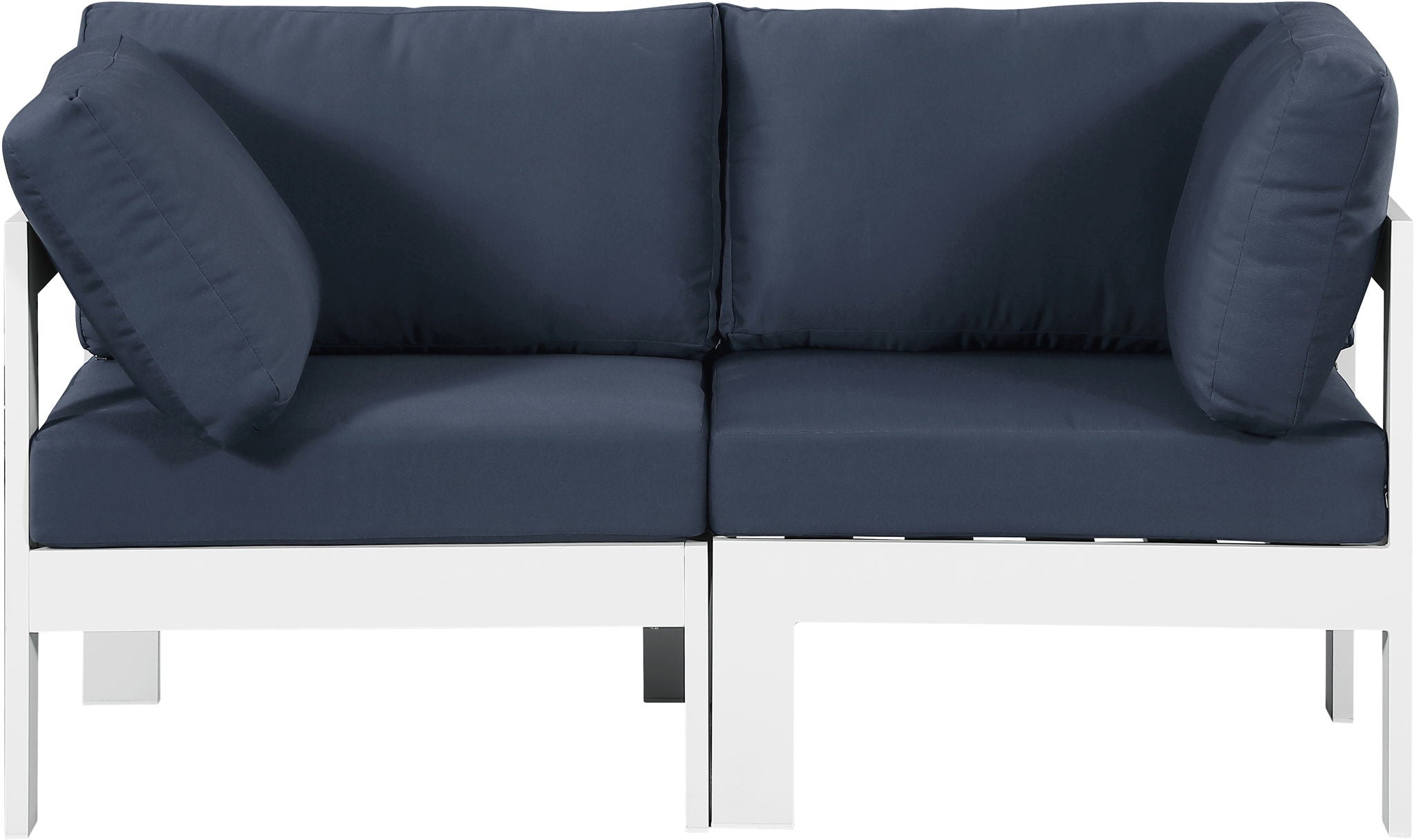 Nizuc - Outdoor Patio 2 Seat Modular Sofa With White Frame