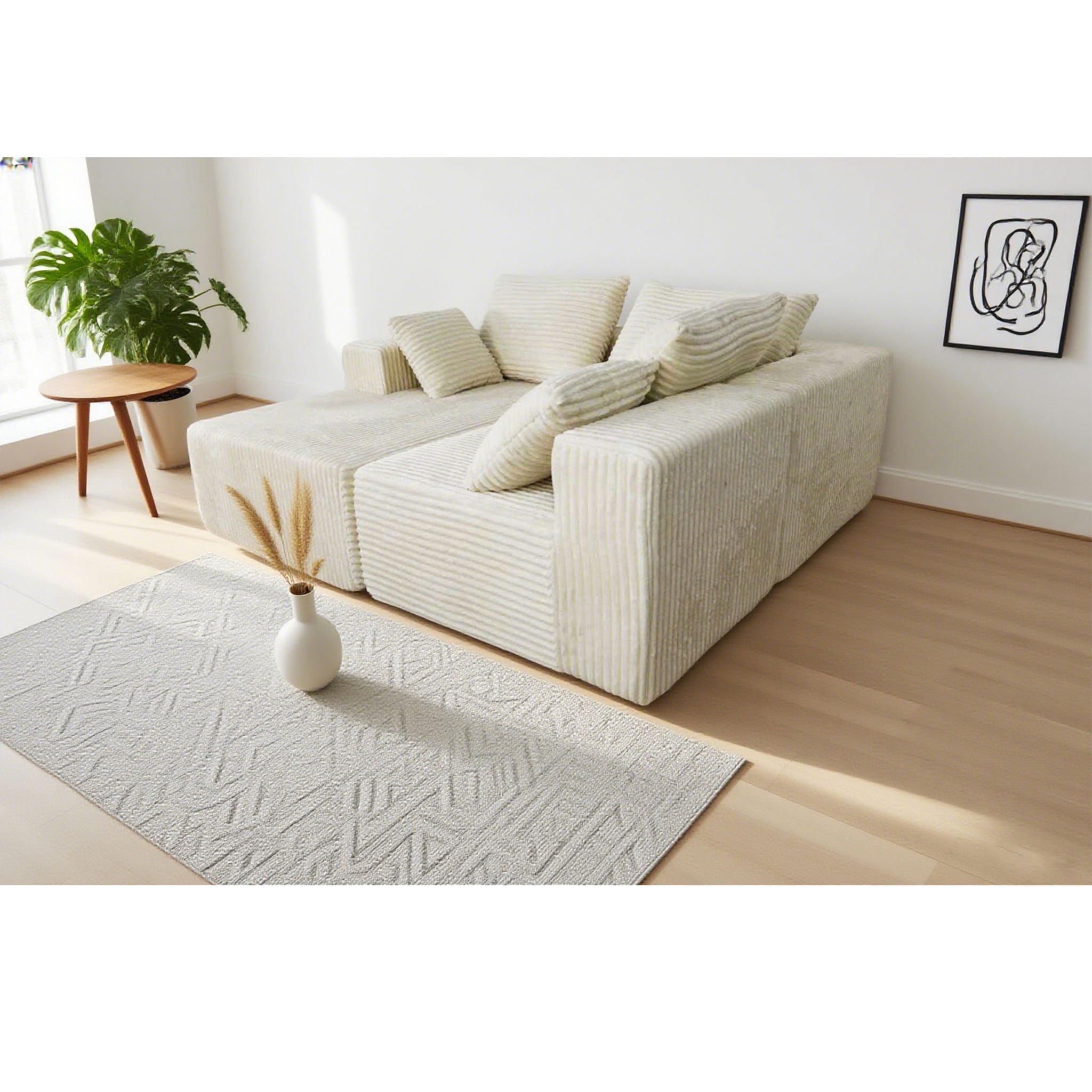 Corner Combination Sofa Sectional Couch With Soft Fabric