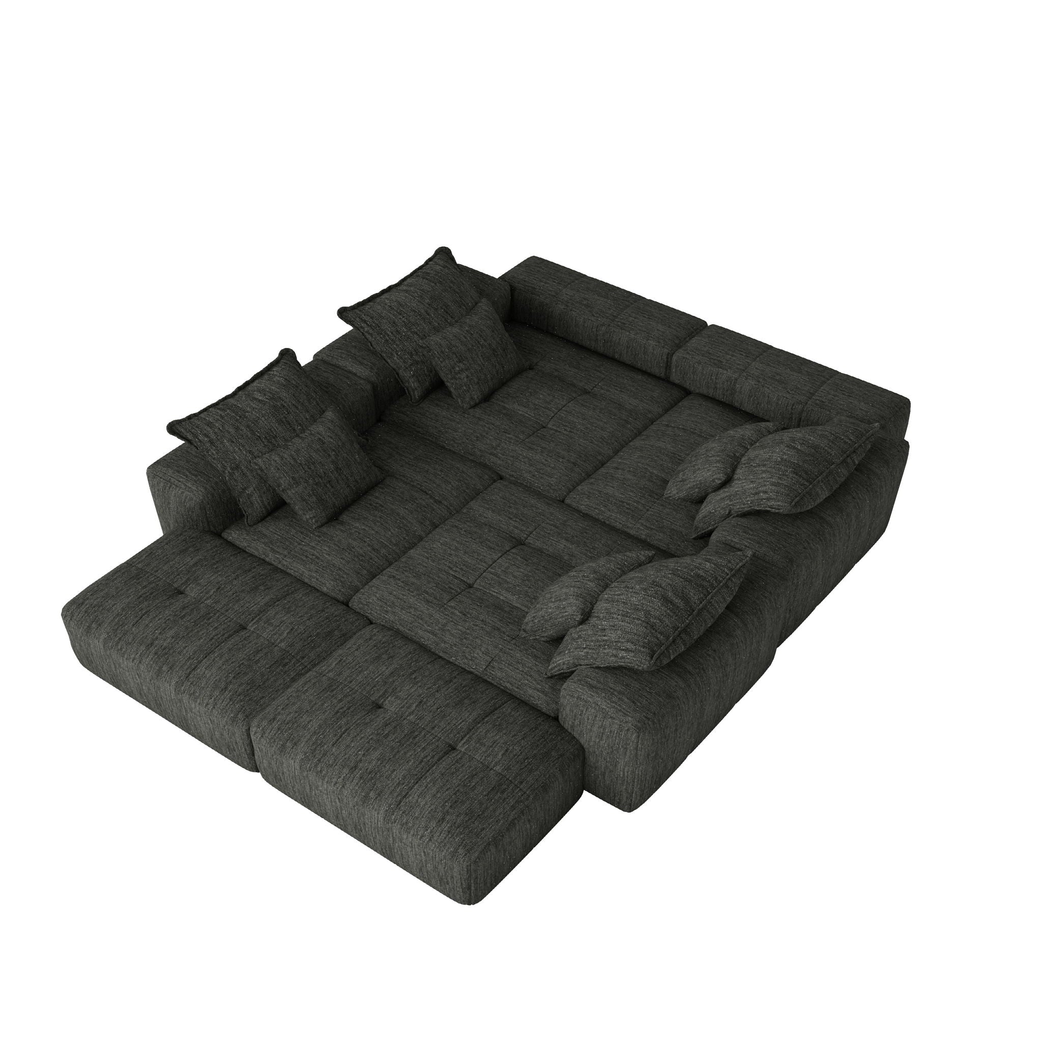 Modern Oversized Diy Combination Modular Sectional Sofa With Pillows