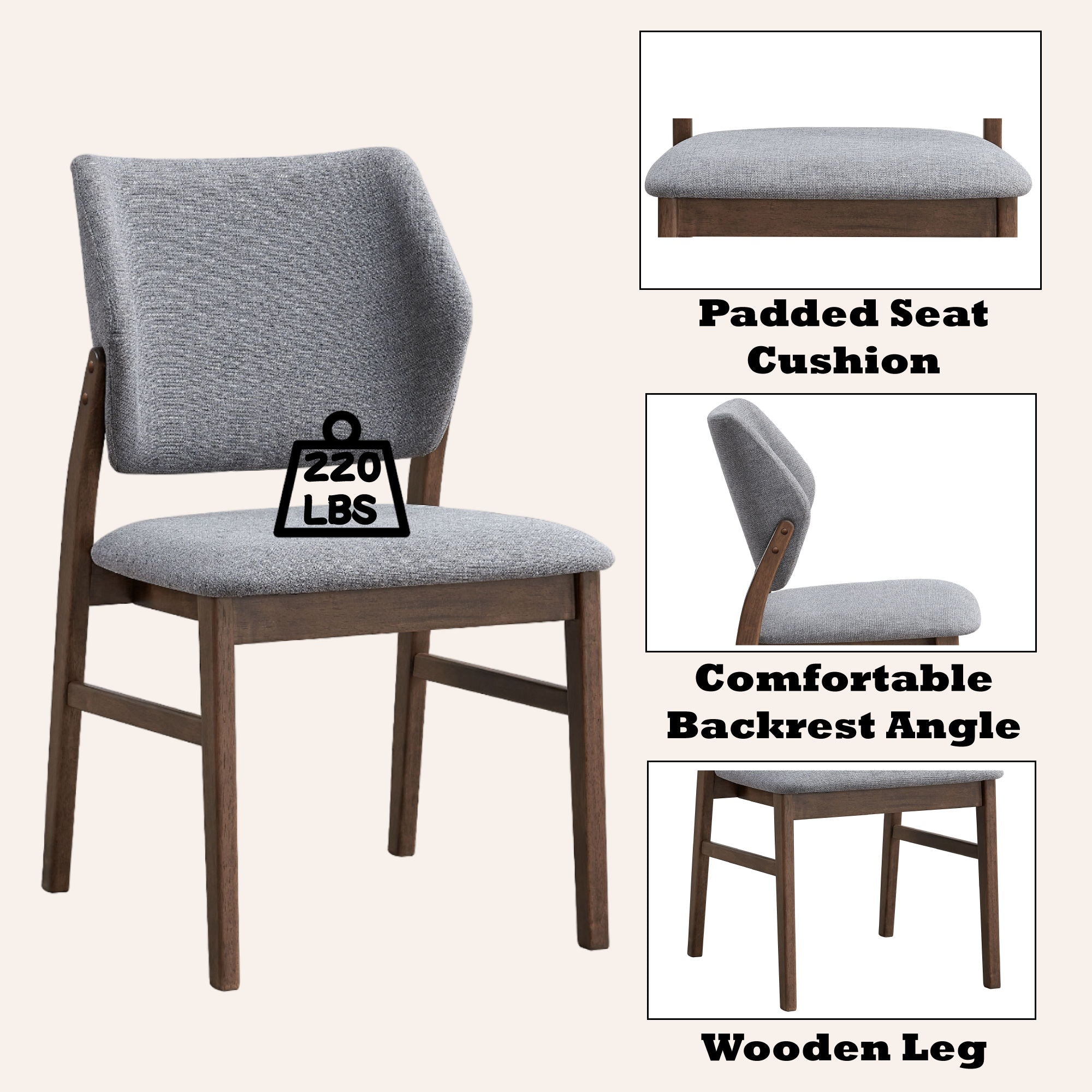 Sarha - Padded Seat Side Chair (Set of 2)