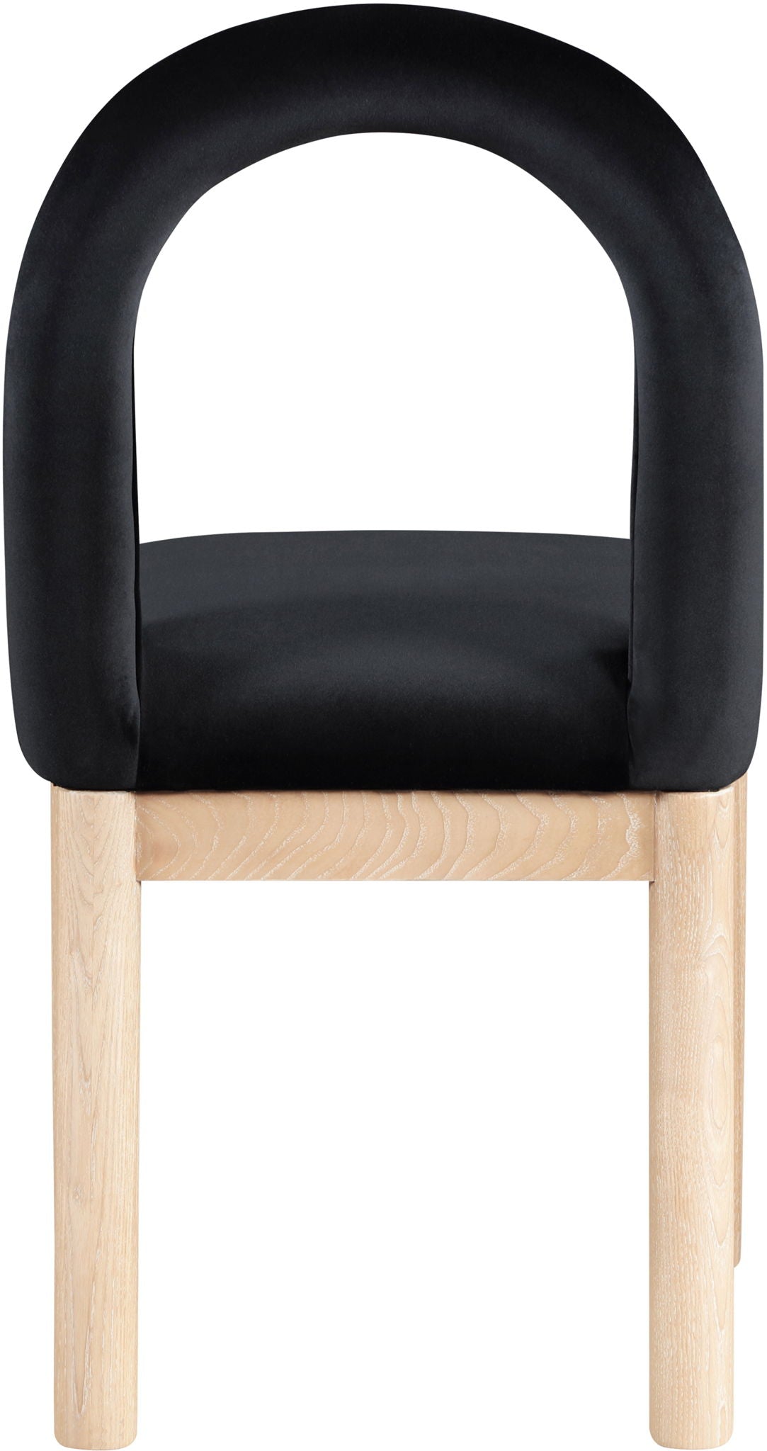 Conrad - Velvet Dining Chair With Natural Legs