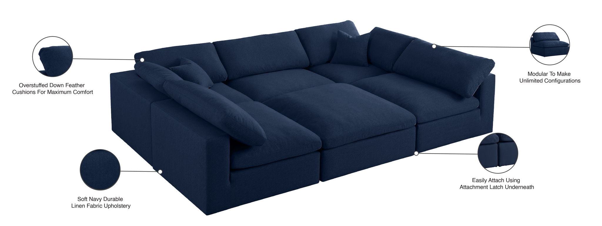 Serene - 6 Piece Modular Sectional