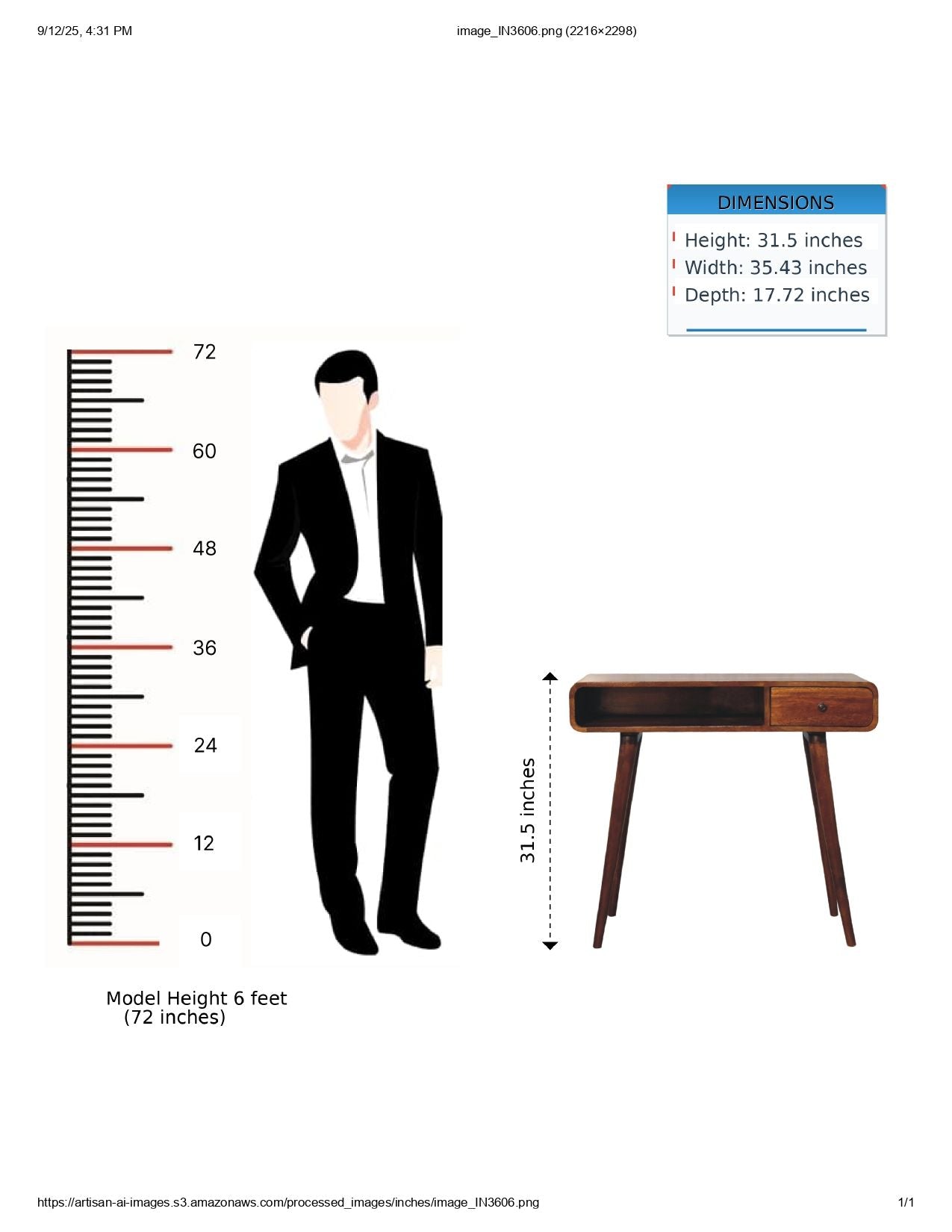 Curved Writing Desk