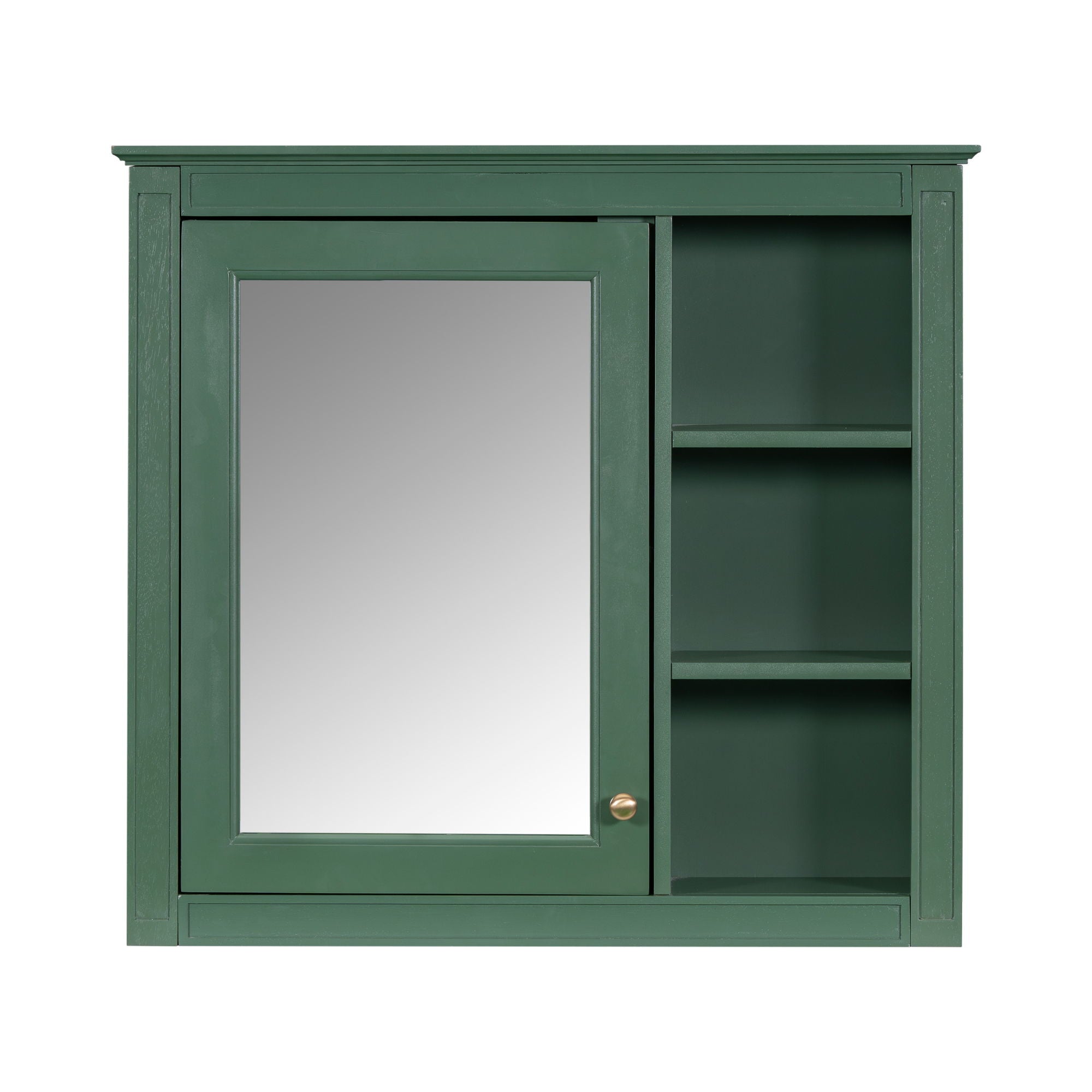 Wall Mounted Medicine Cabinet With Mirror And 3 Open Shelves