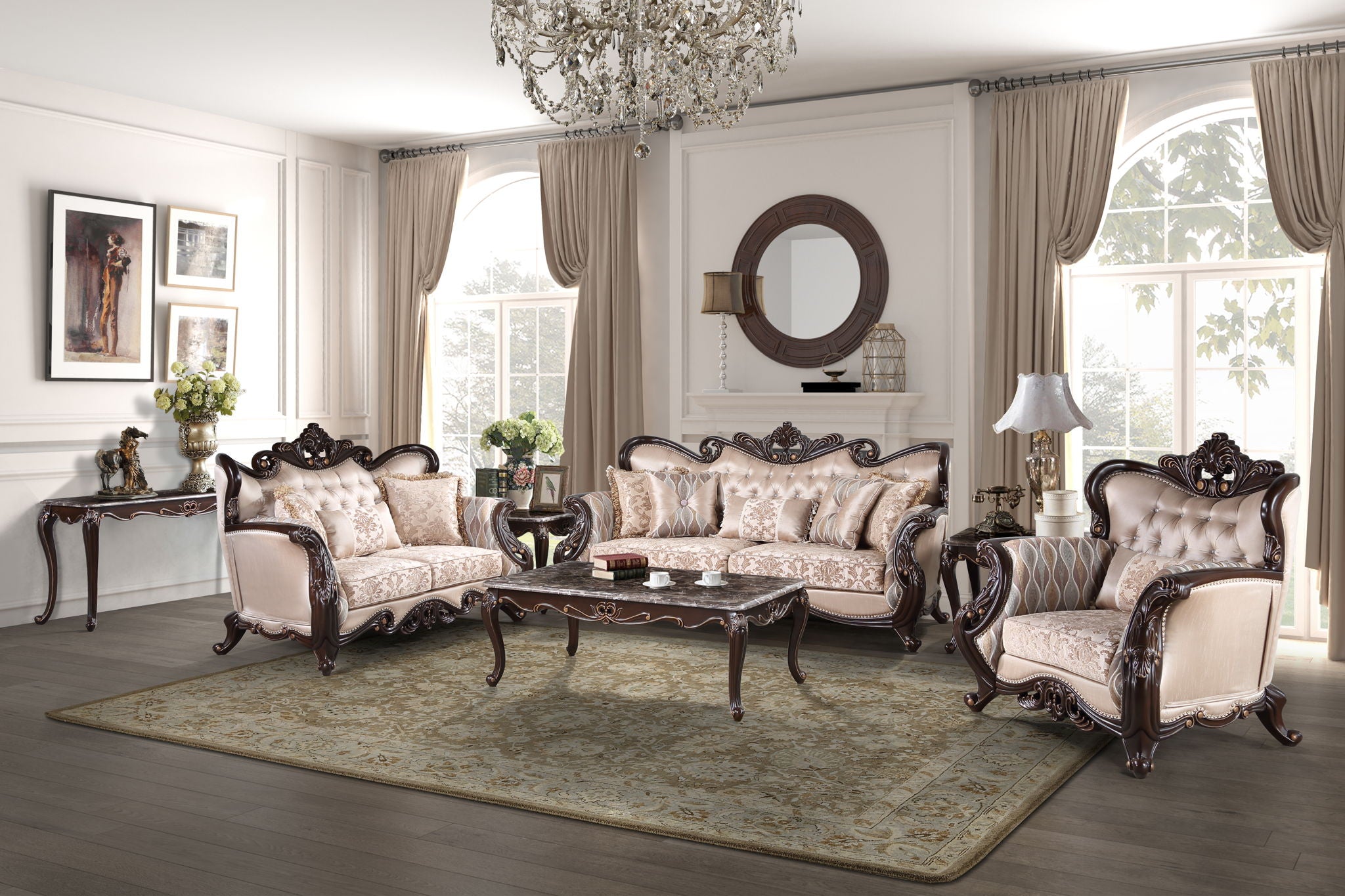 Constantine - Sofa (KD) - Red / Cherry