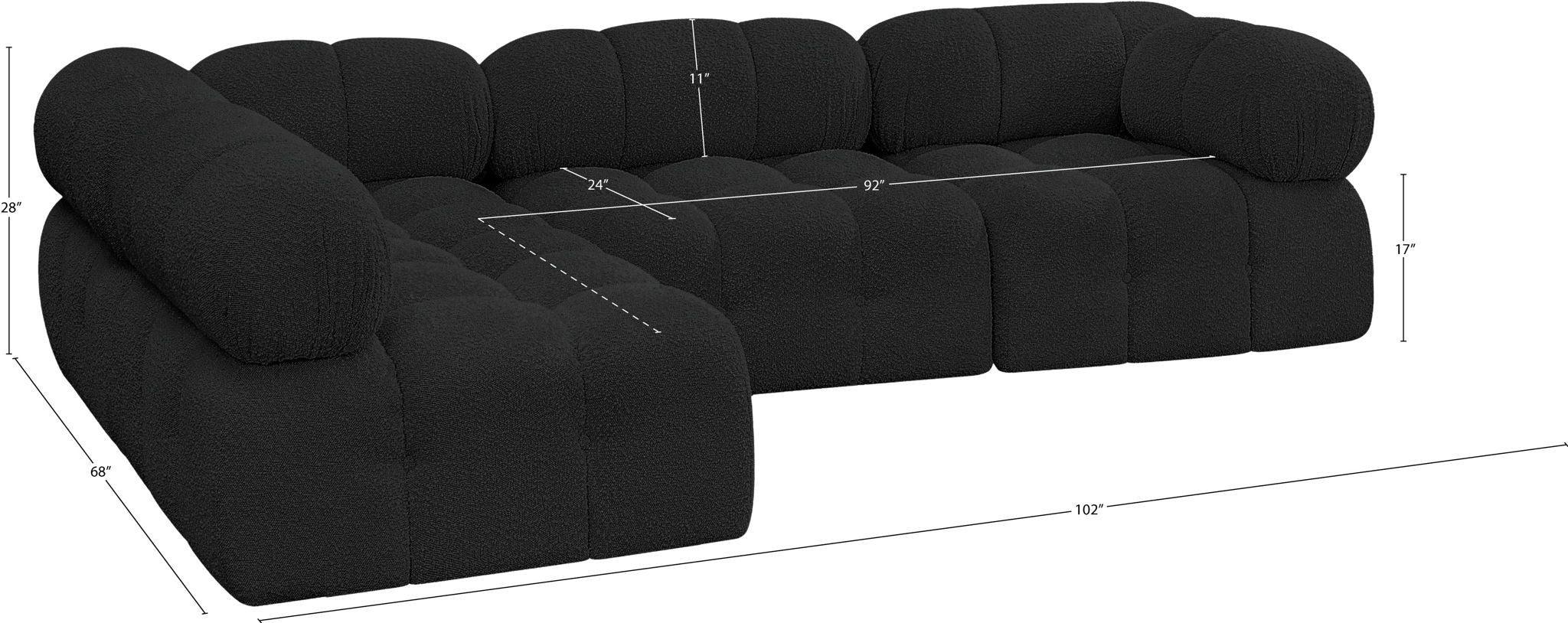 Ames - 4 Piece Modular Sectional