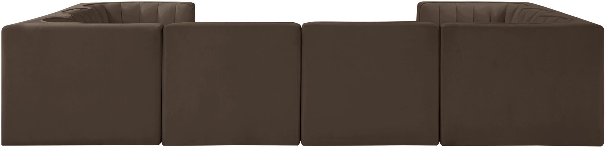 Rummi - Velvet Performance Fabric Upholstered Modular Sectional