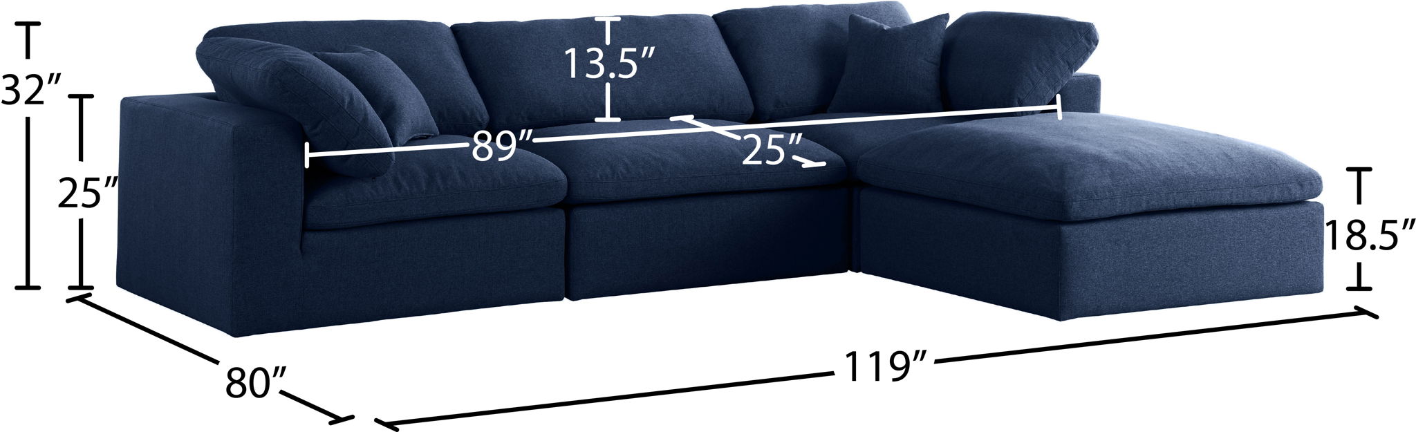 Serene - 4 Piece Modular Sectional