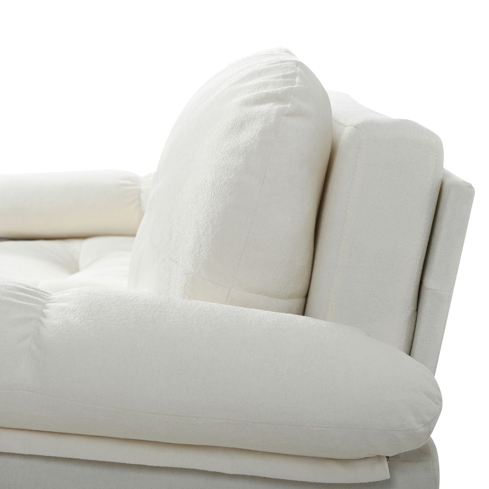 Convertible Pull Out Sofa Bed Queen Size, 3 In 1 With Side Storage