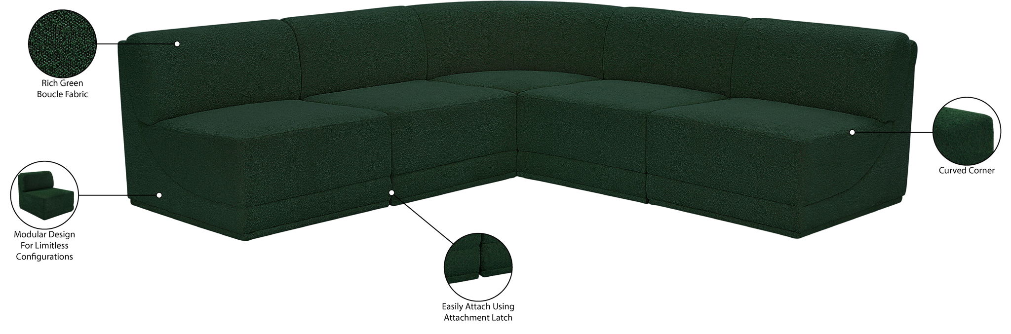 Ollie - 5 Piece Modular Sectional