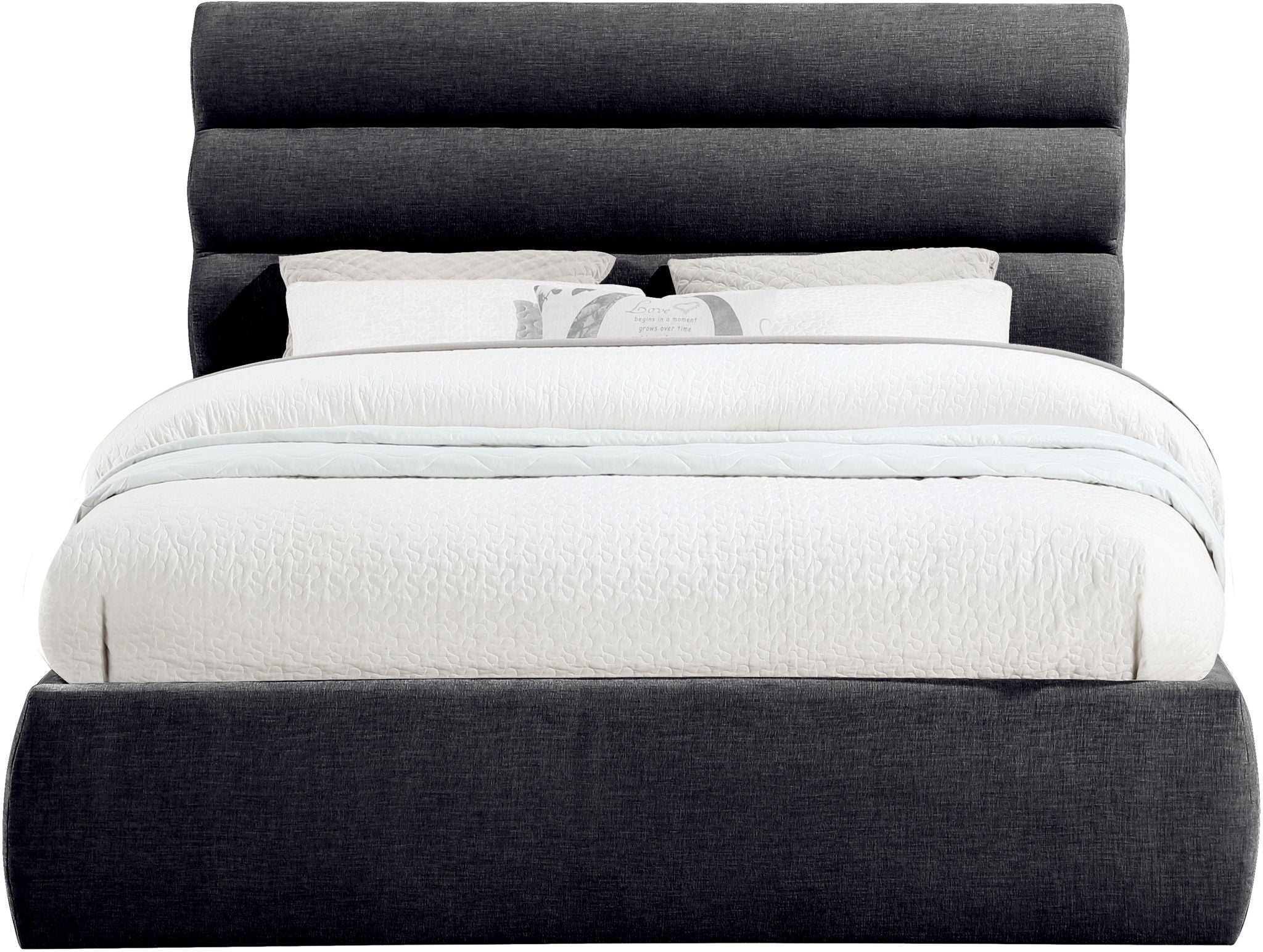 Adam - Chenille Fabric Bed With 52" Headboard