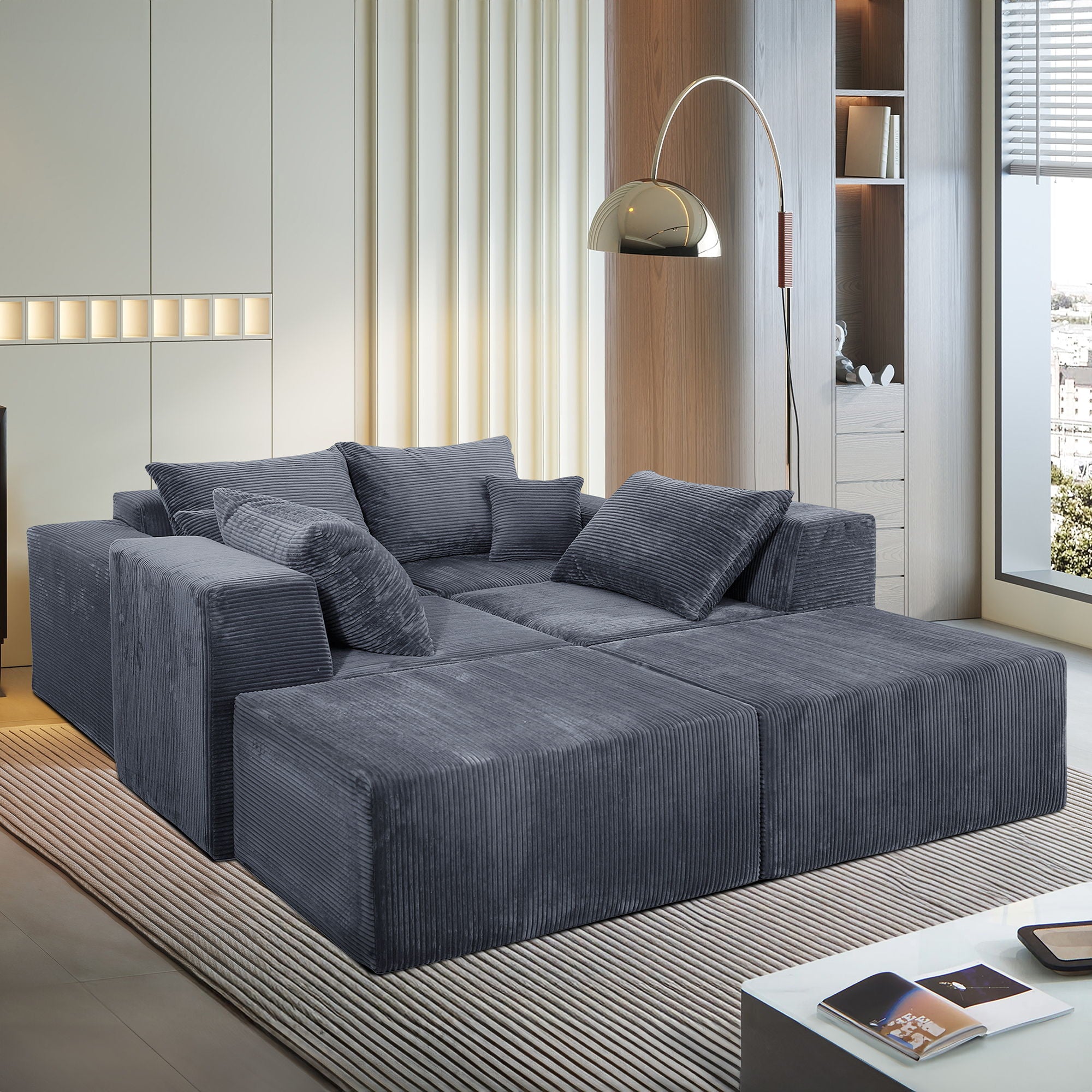 Modular Sectional Sofa, Convertible Couch With Chaise