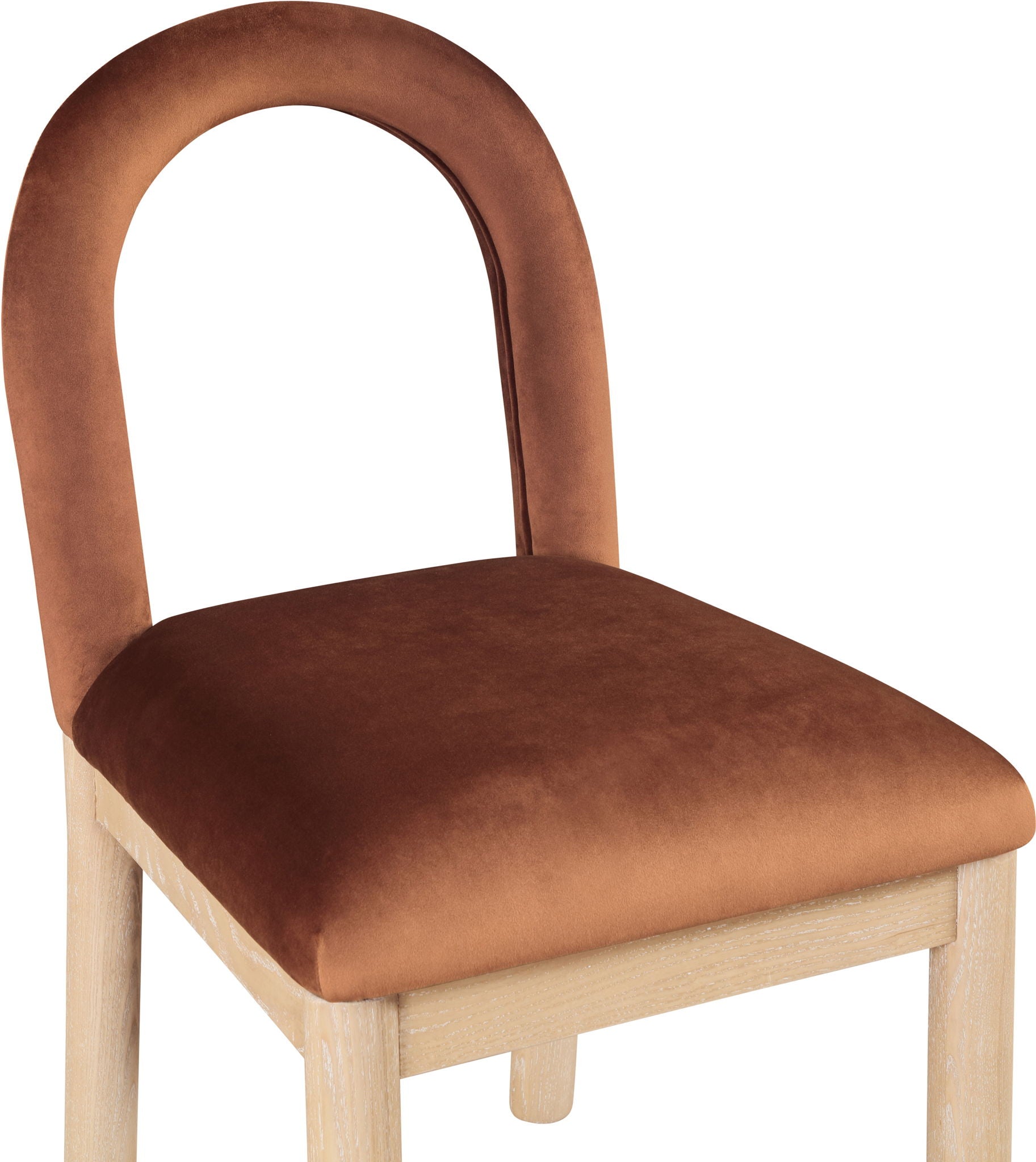 Conrad - Velvet Dining Chair With Natural Legs