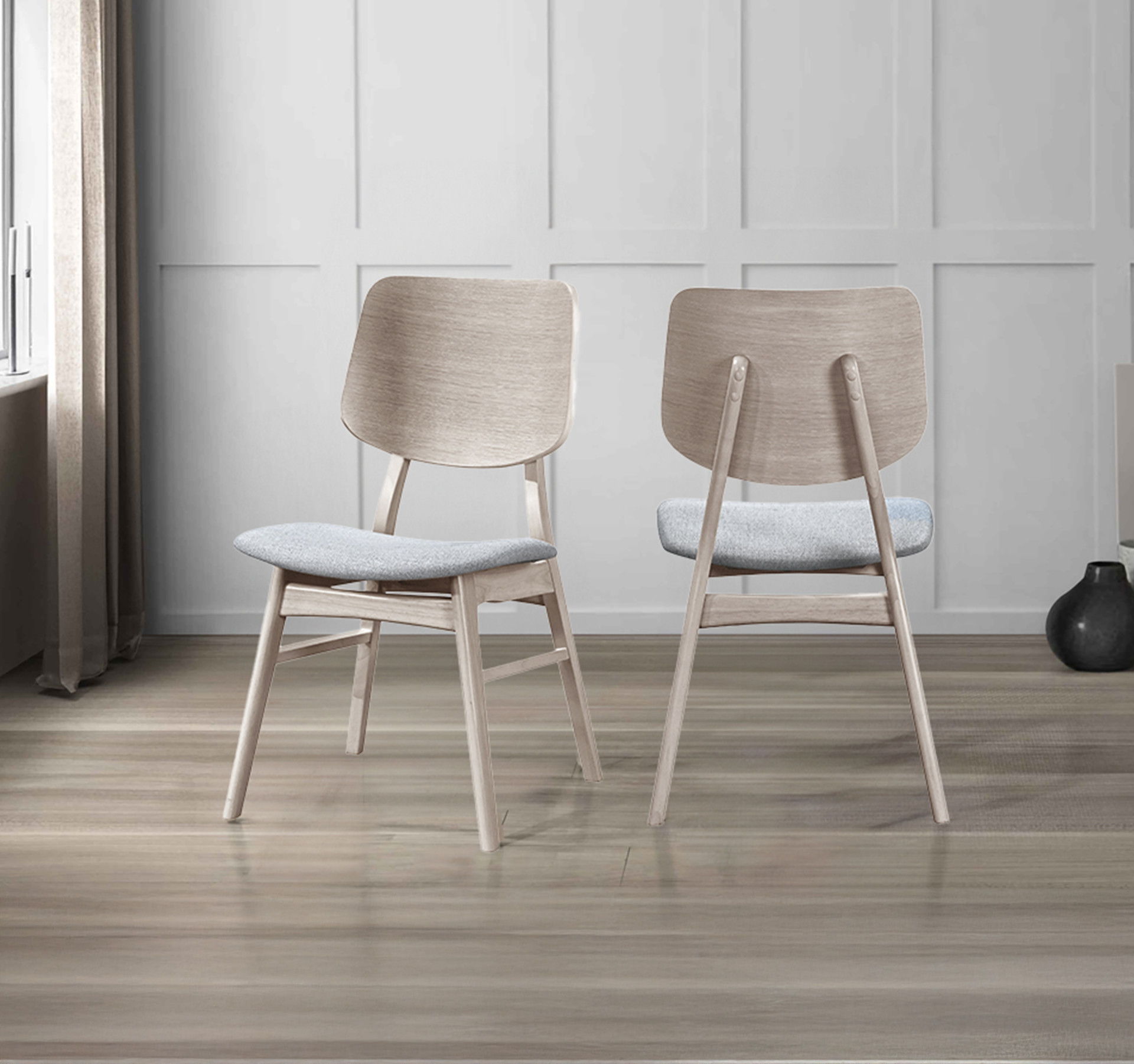 Oscar - Wood Back Chair (Set of 2)