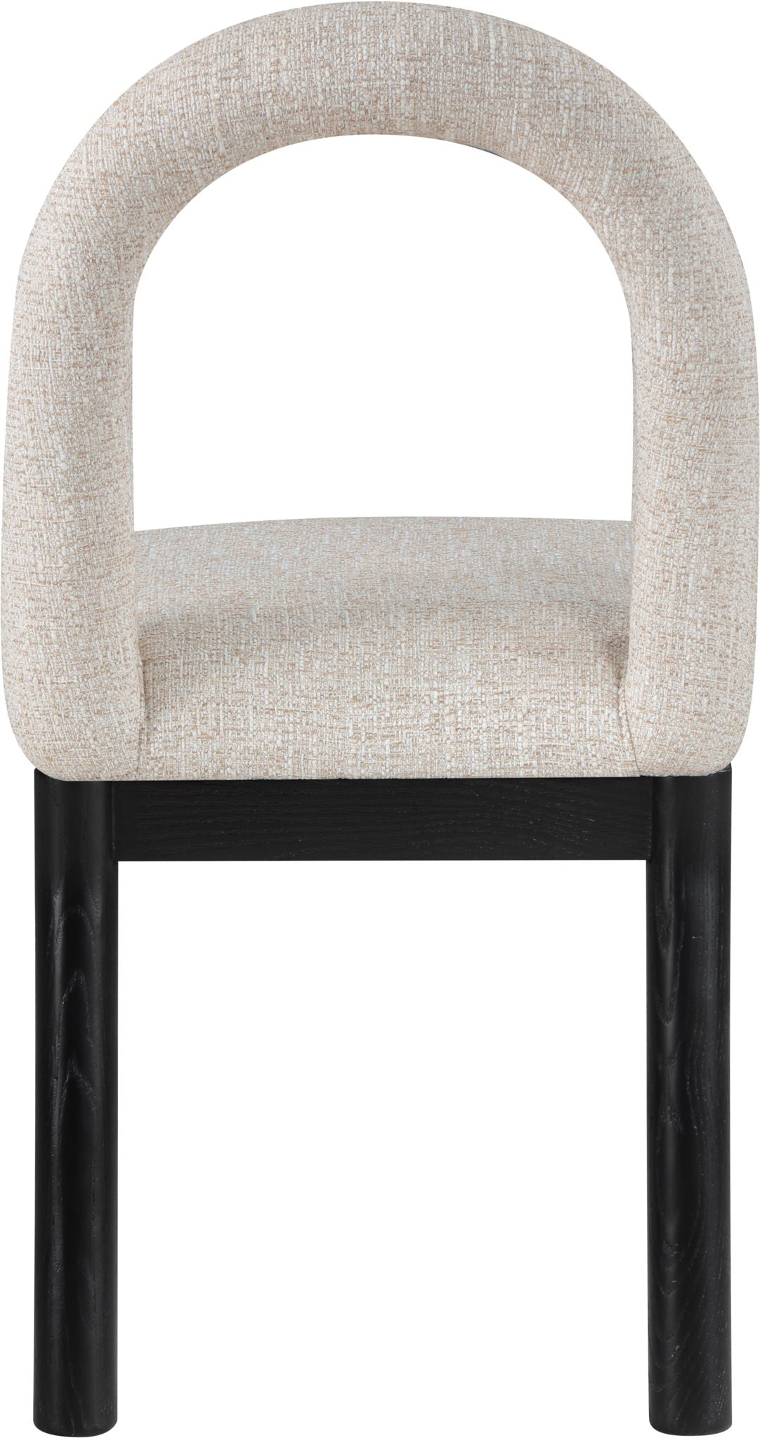 Conrad - Linen Dining Chair With Black Legs