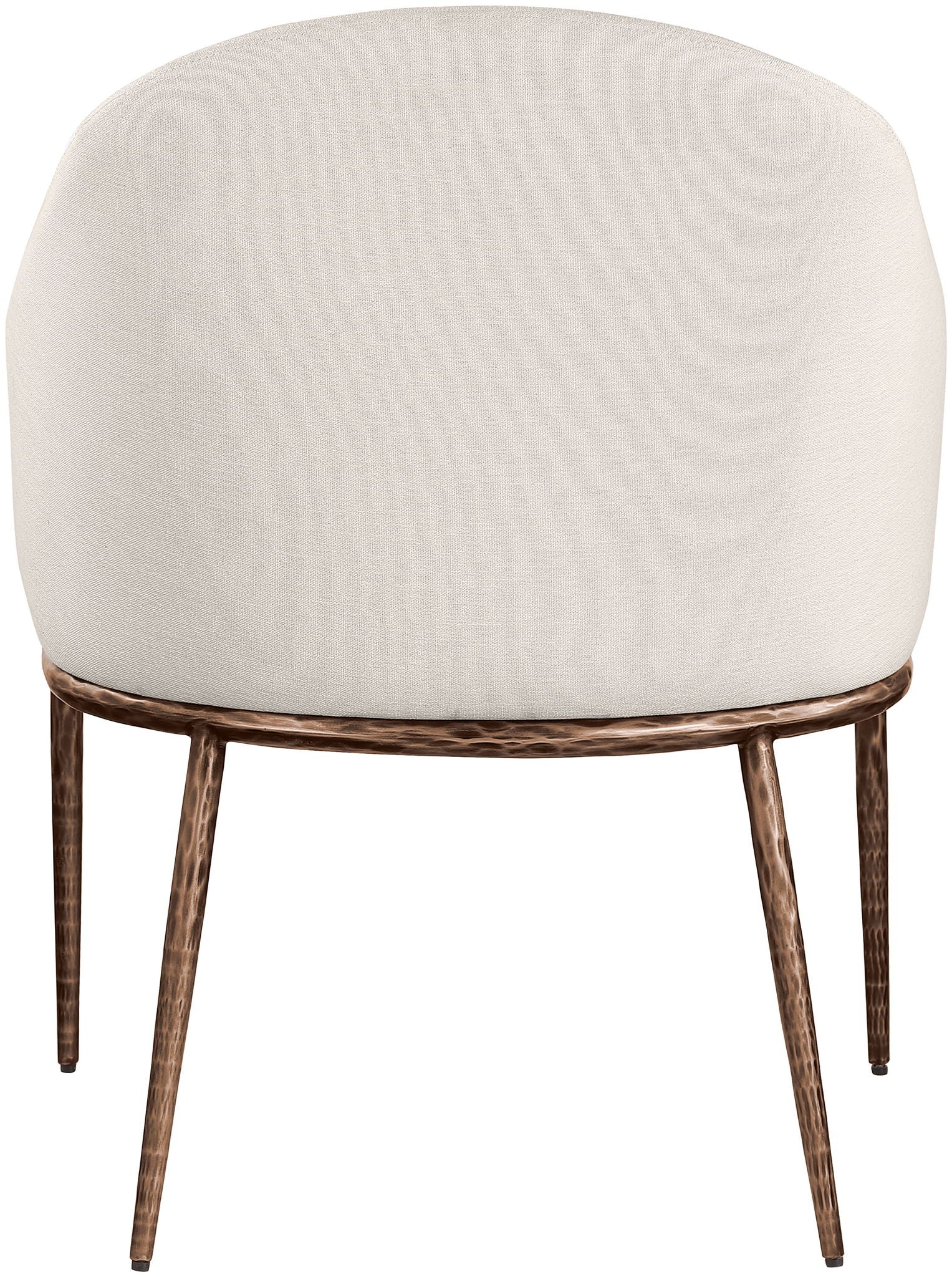 Ferro - Upholstered Dining Arm Chair With Brushed Bronze Legs