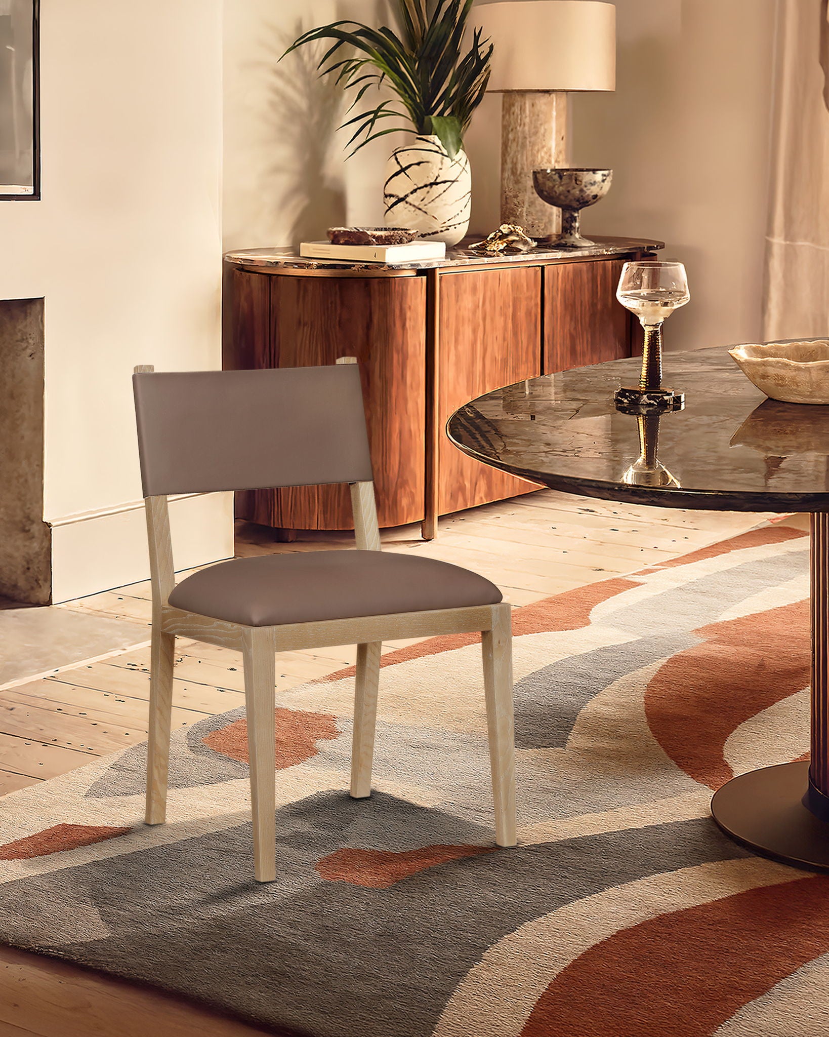 Avon - Vegan Leather Dining Side Chair (Set of 2)