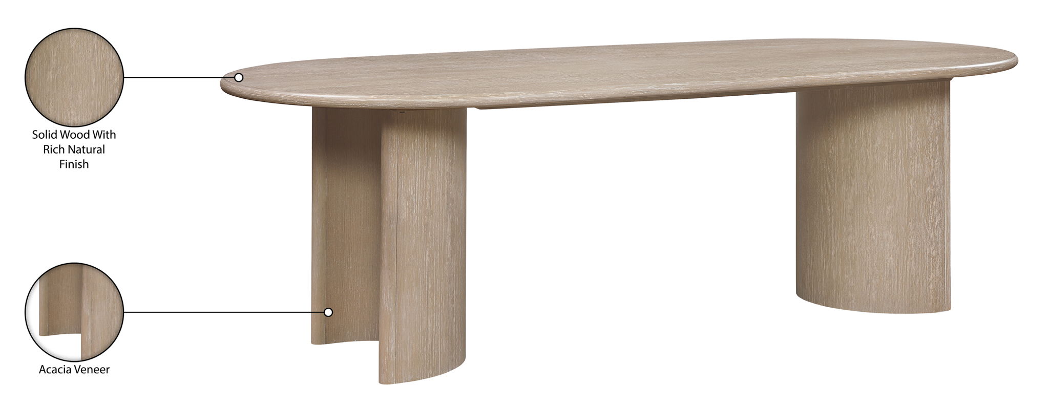 Caldra - Oak Veneer And Solid Wood Dining Table