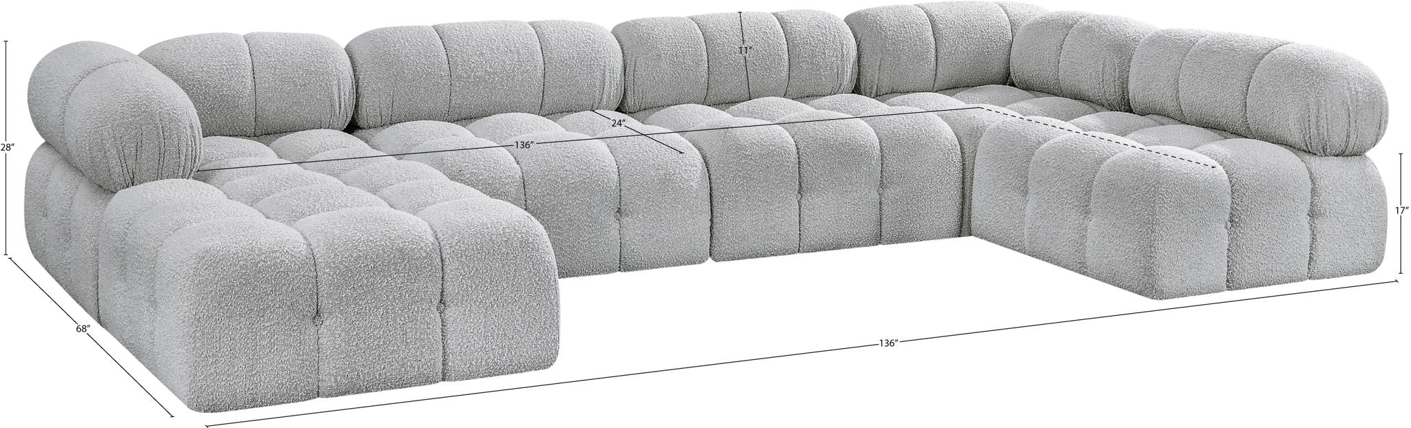 Ames - 6 Piece Modular U-Shaped Sectional
