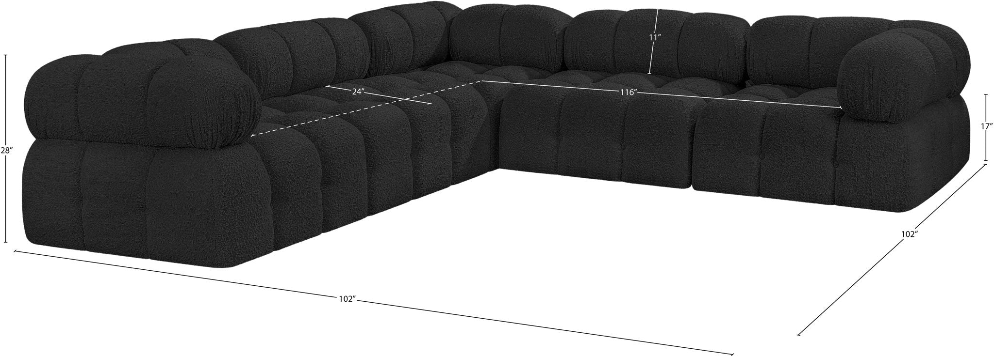 Ames - 5 Piece Modular Sectional