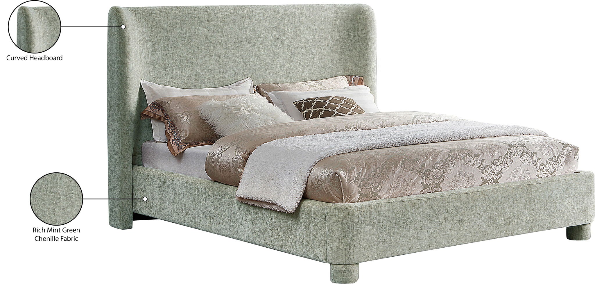 Penny - Chenille Fabric Bed