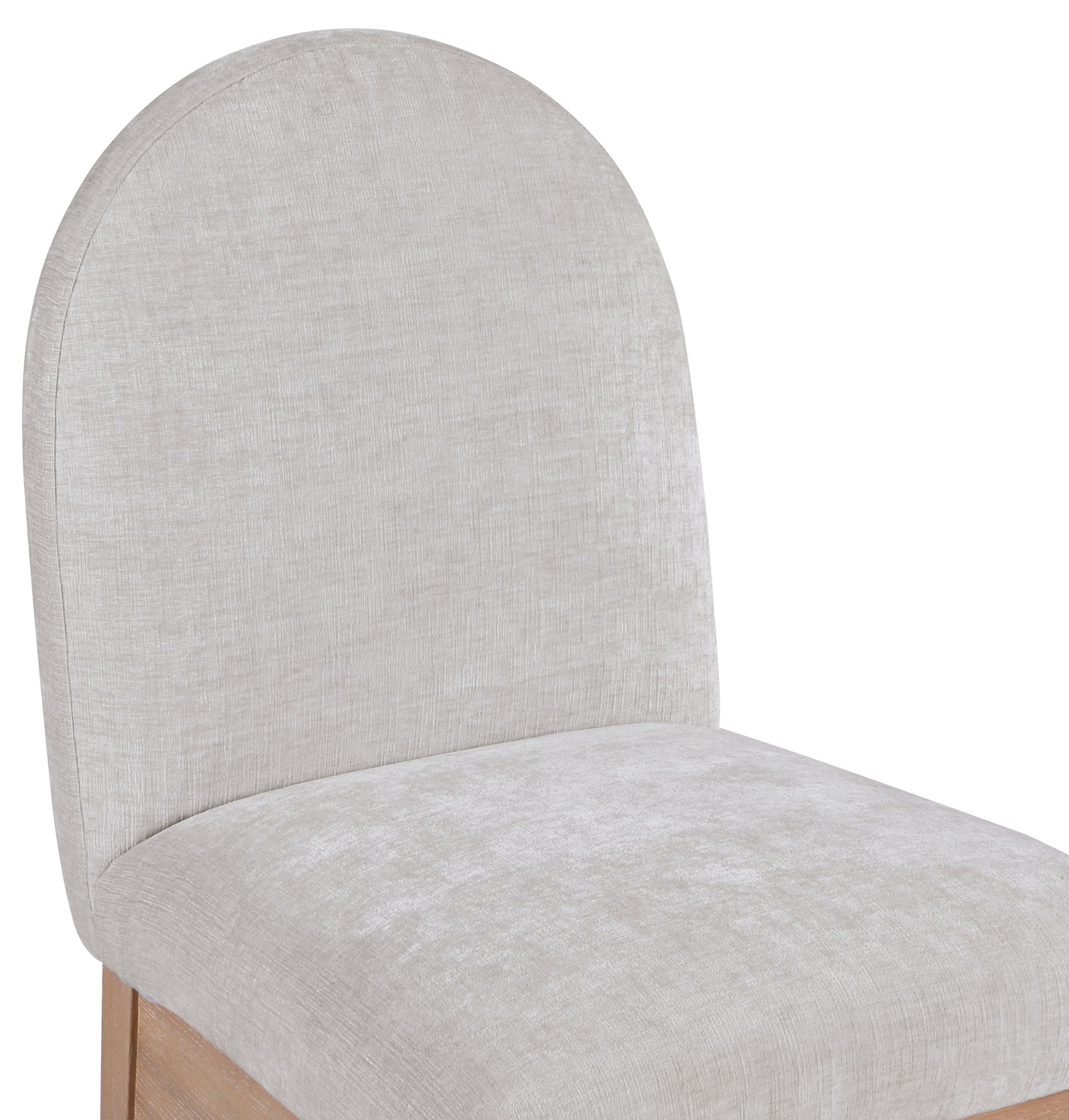 Waldorf - Chenille Dining Side Chair With Natural Legs