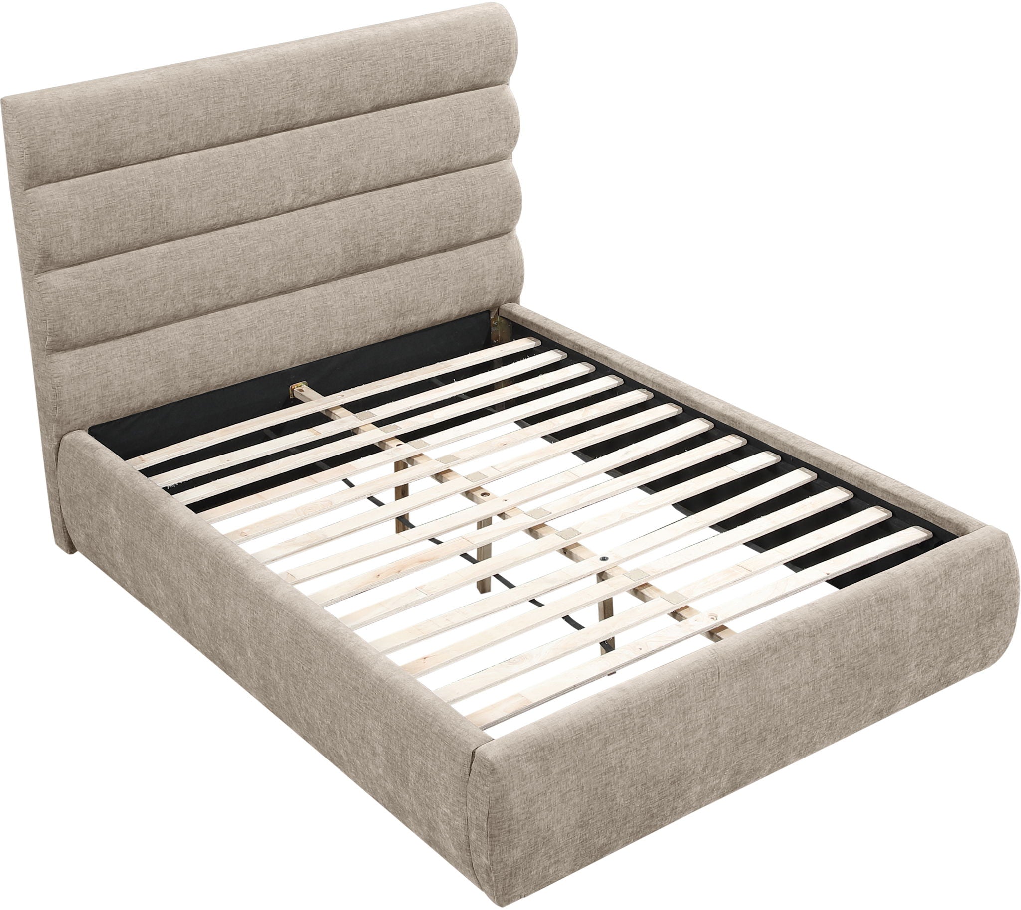 Adam - Chenille Fabric Bed With 52" Headboard