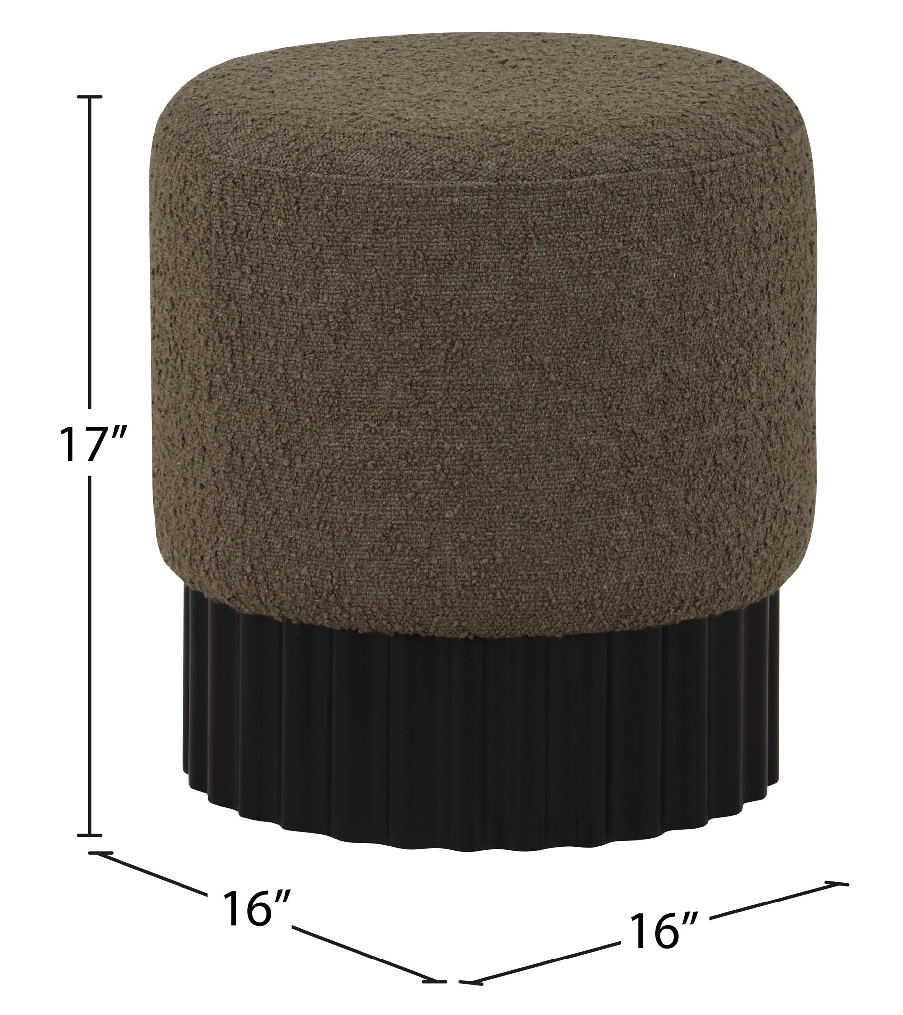 Veranda - Ottoman / Stool With Black Base