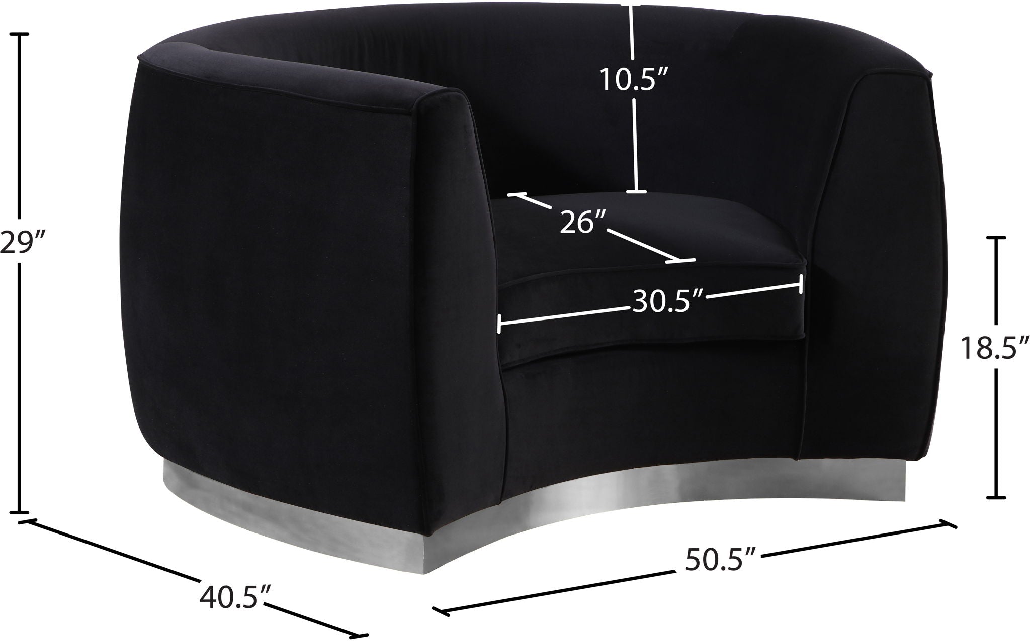 Julian - Chair with Chrome Base