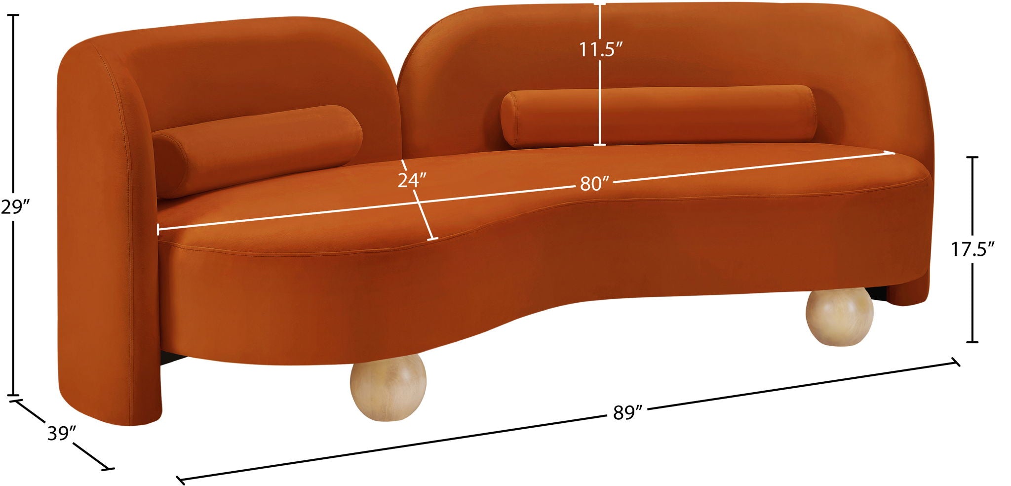 Daphne - Velvet Sofa