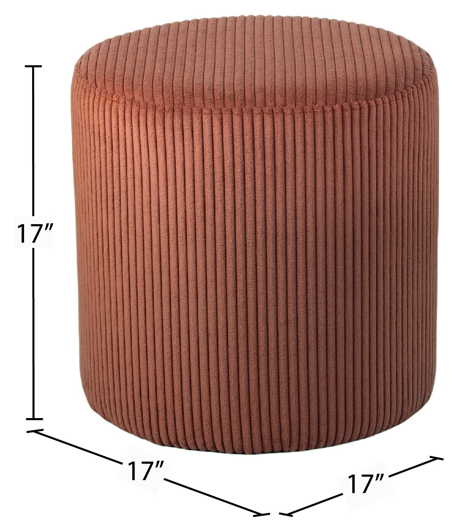 Roy - Round Microsuede Ottoman / Stool