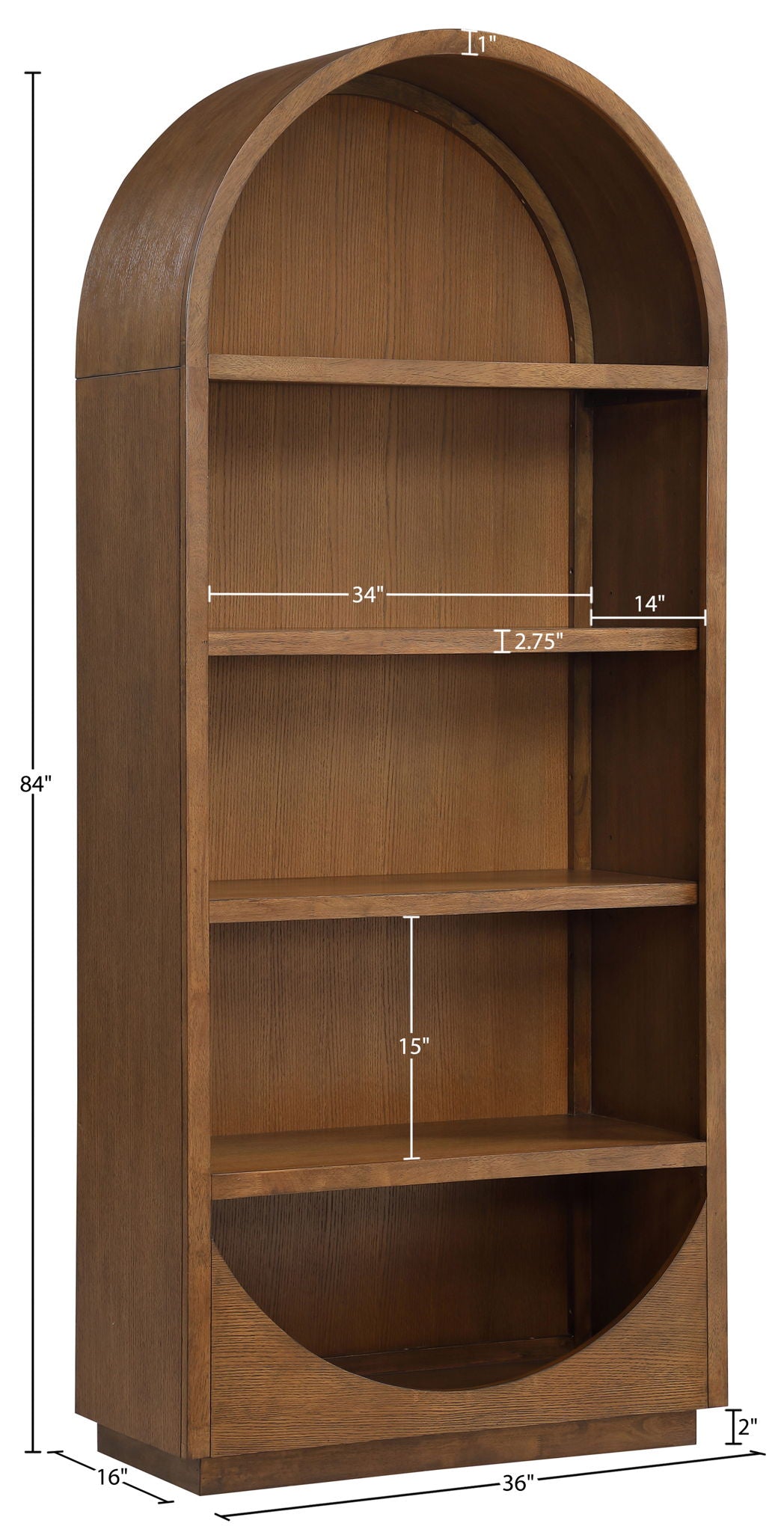 Hearth - Oak Veneer And Solid Wood Bookcase