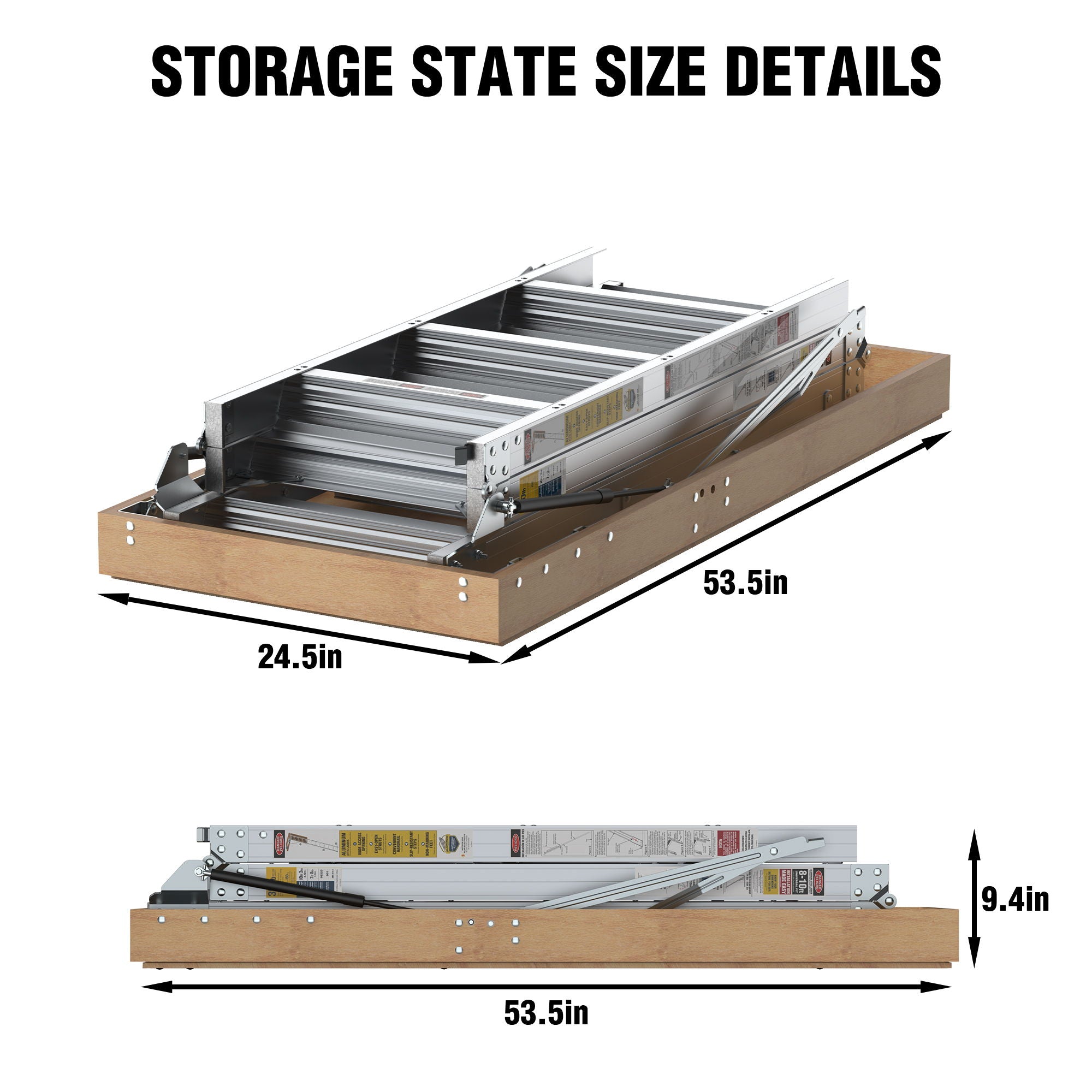 Household Aluminum Attic Ladder