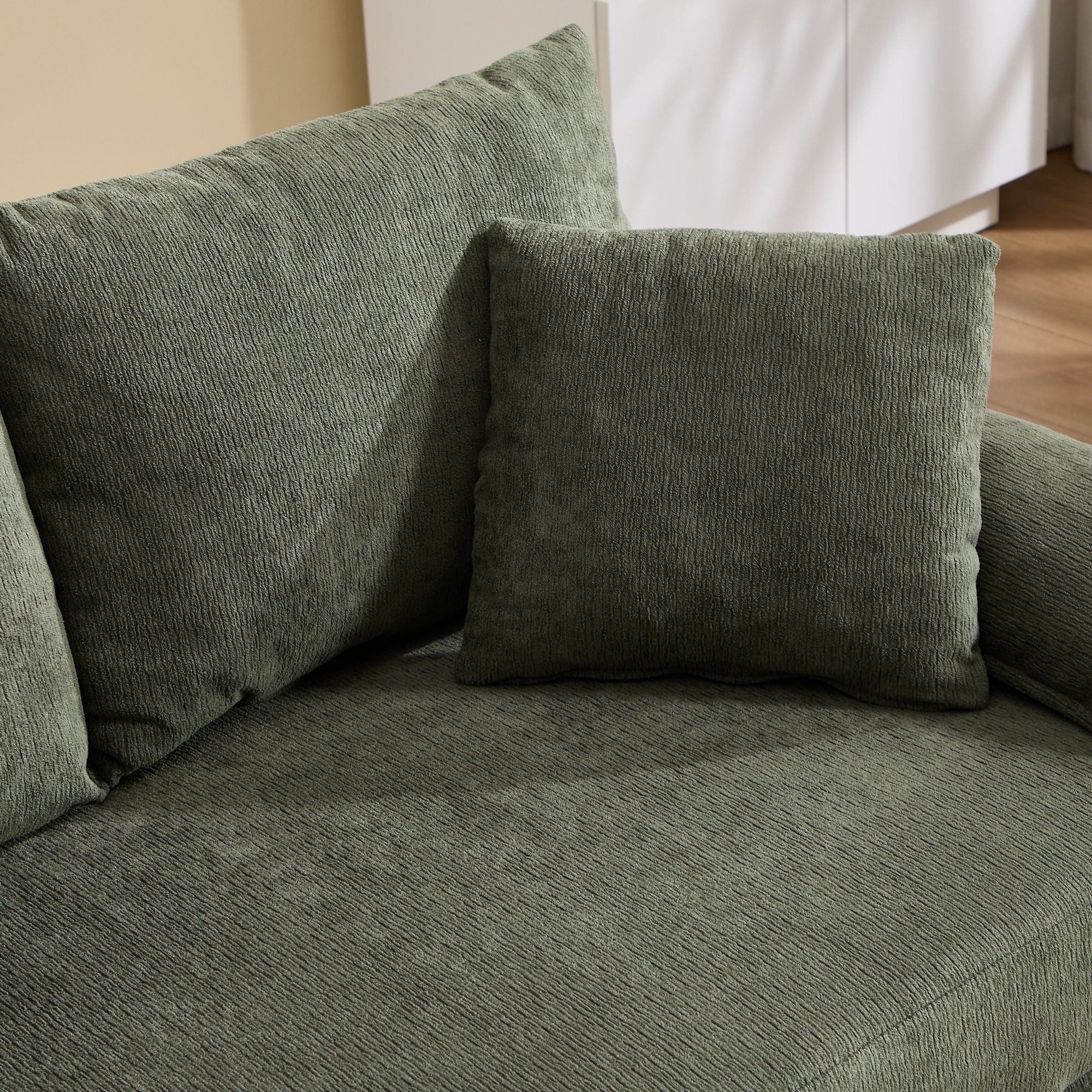Upholstered Futon Convertible Floor Sofa Bed