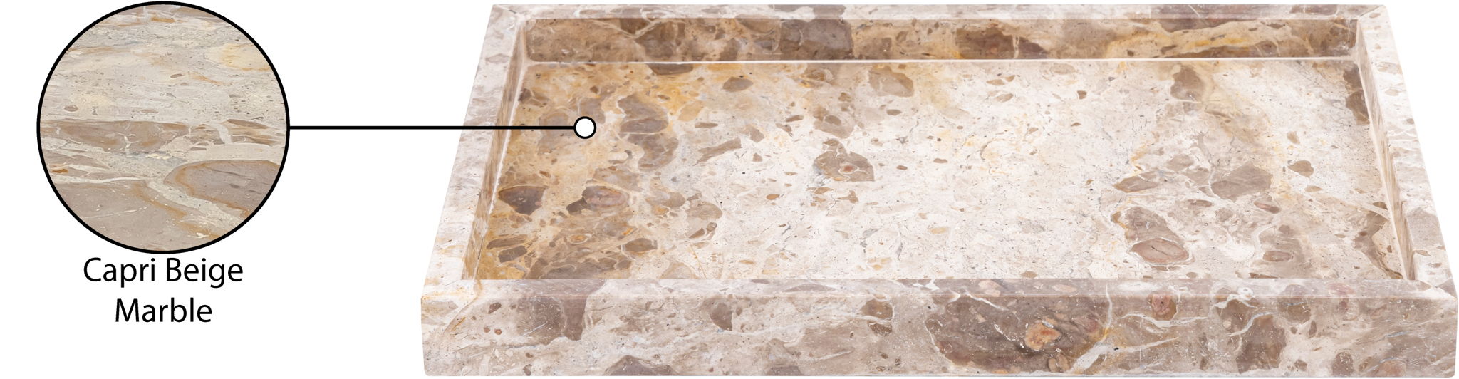 Barletta - Marble Rectangular Tray