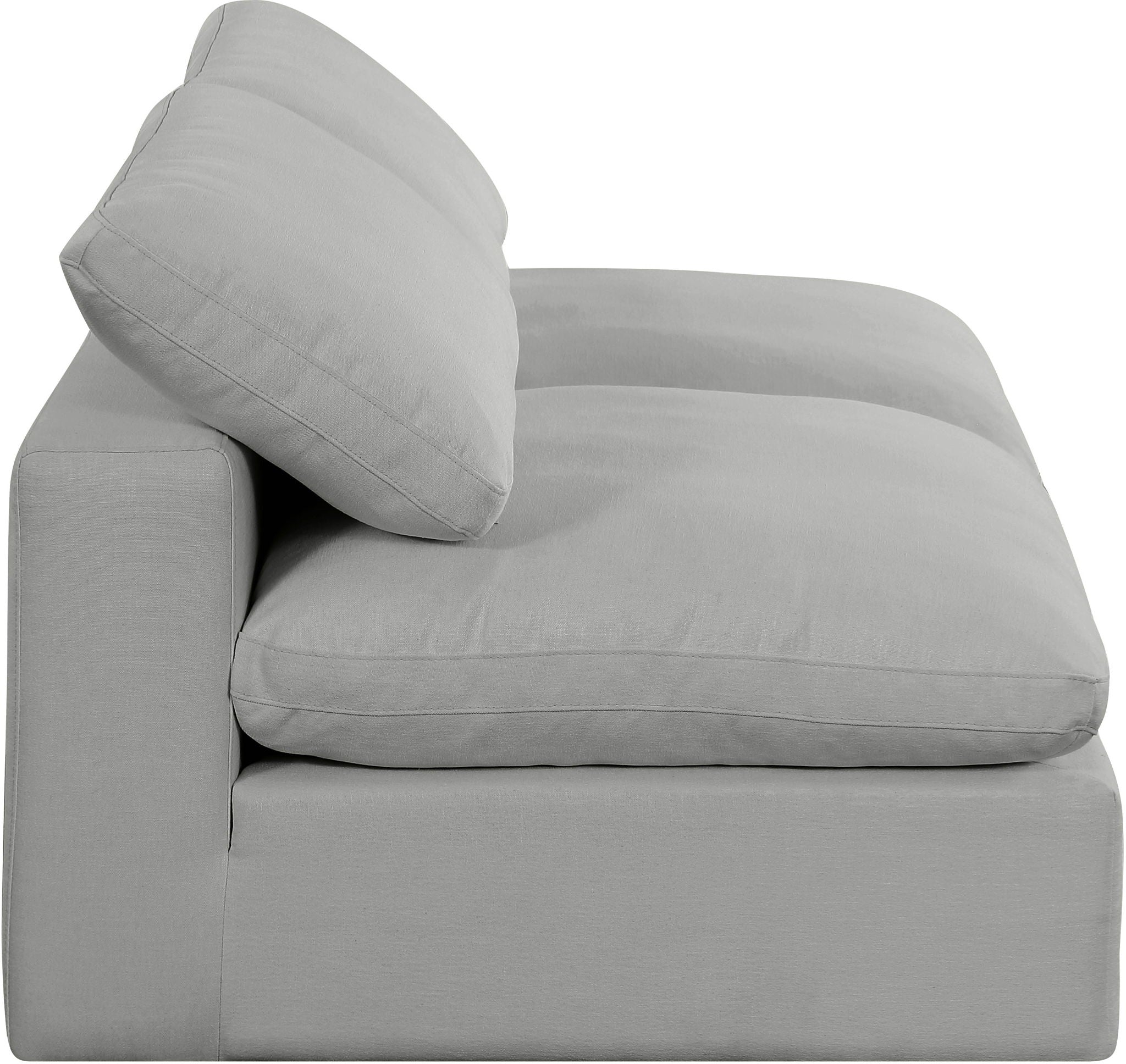 Comfy - Linen Modular Armless Sofa 2 Seats
