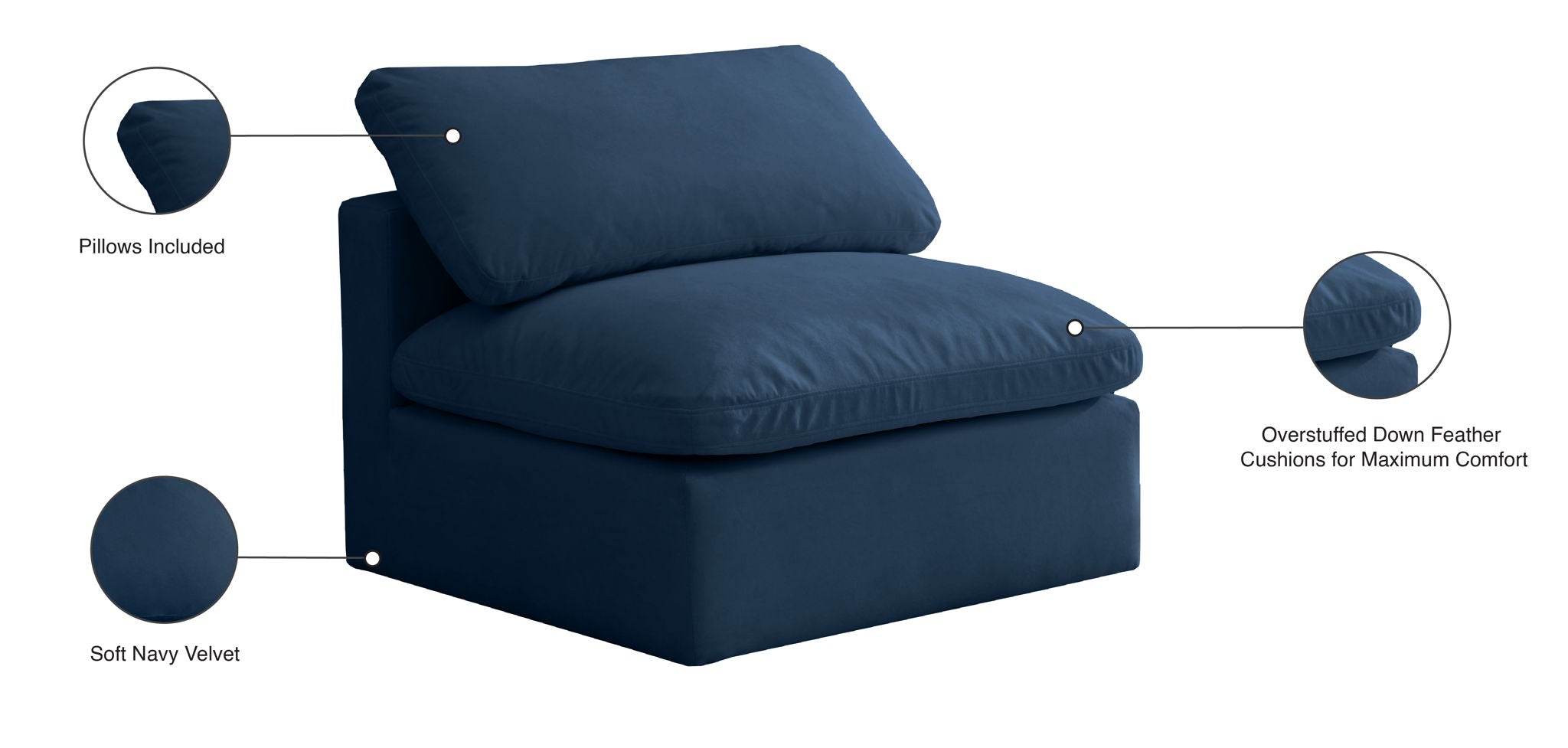 Plush - Modular Armless Chair