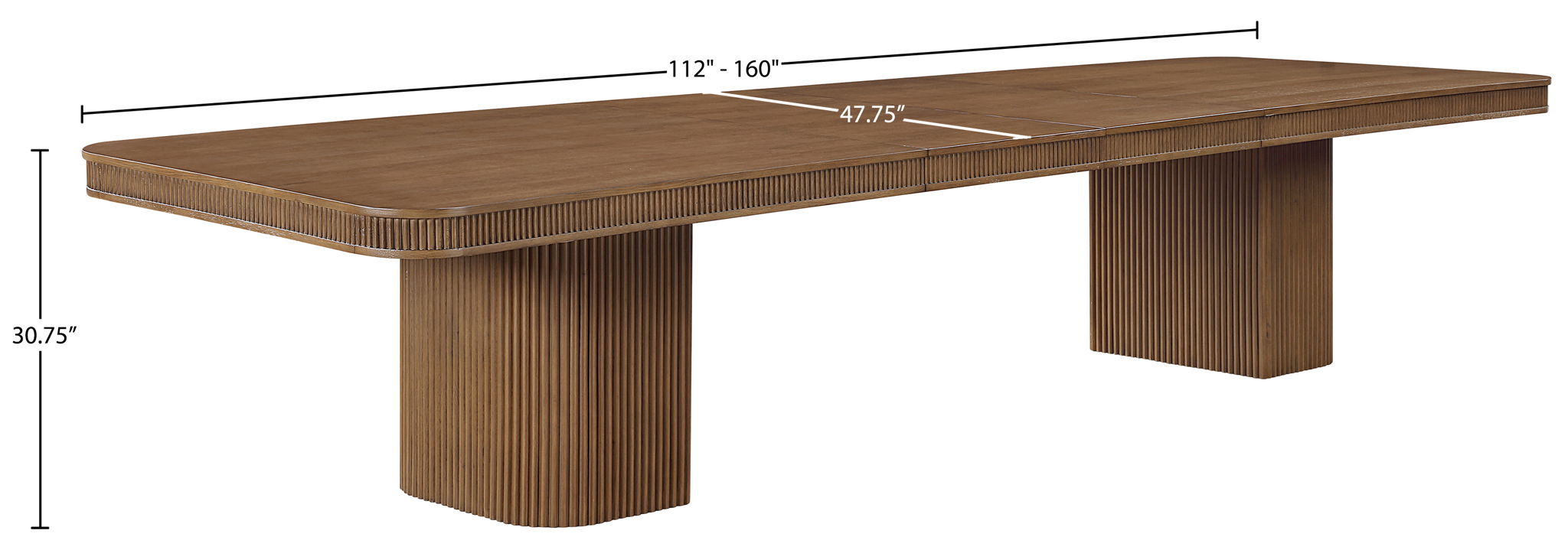 Mohari - Solid Wood And Oak Veneer 112" / 160" Dining Table