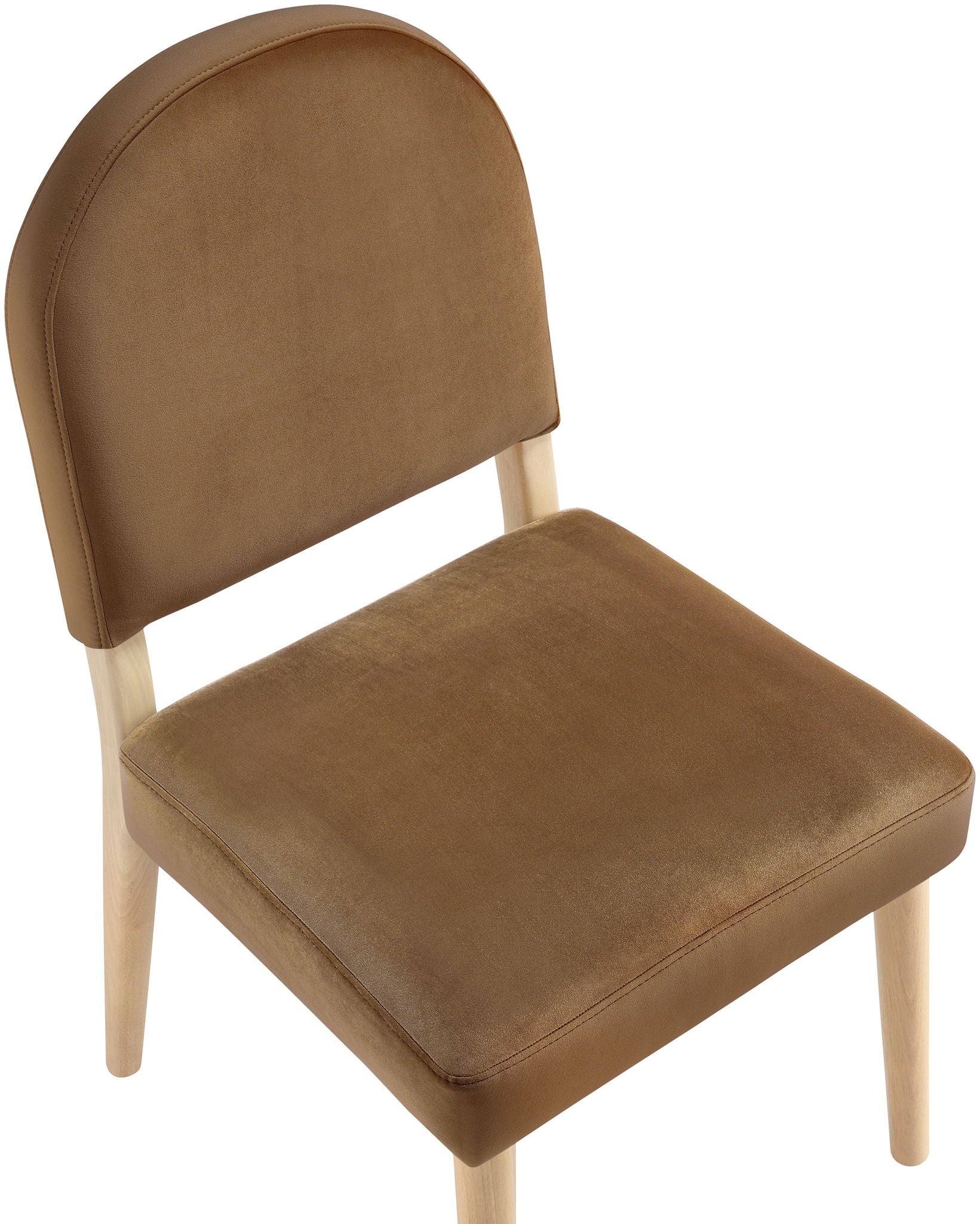 Varinelle - Velvet Upholstered Dining Chair (Set of 2) - Saddle