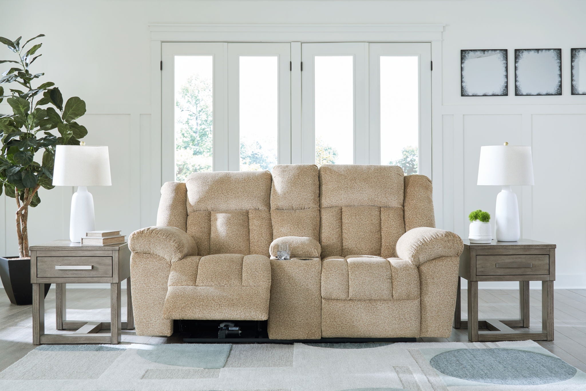 Tip-Off - Power Reclining Loveseat With Console / Adj Headrest