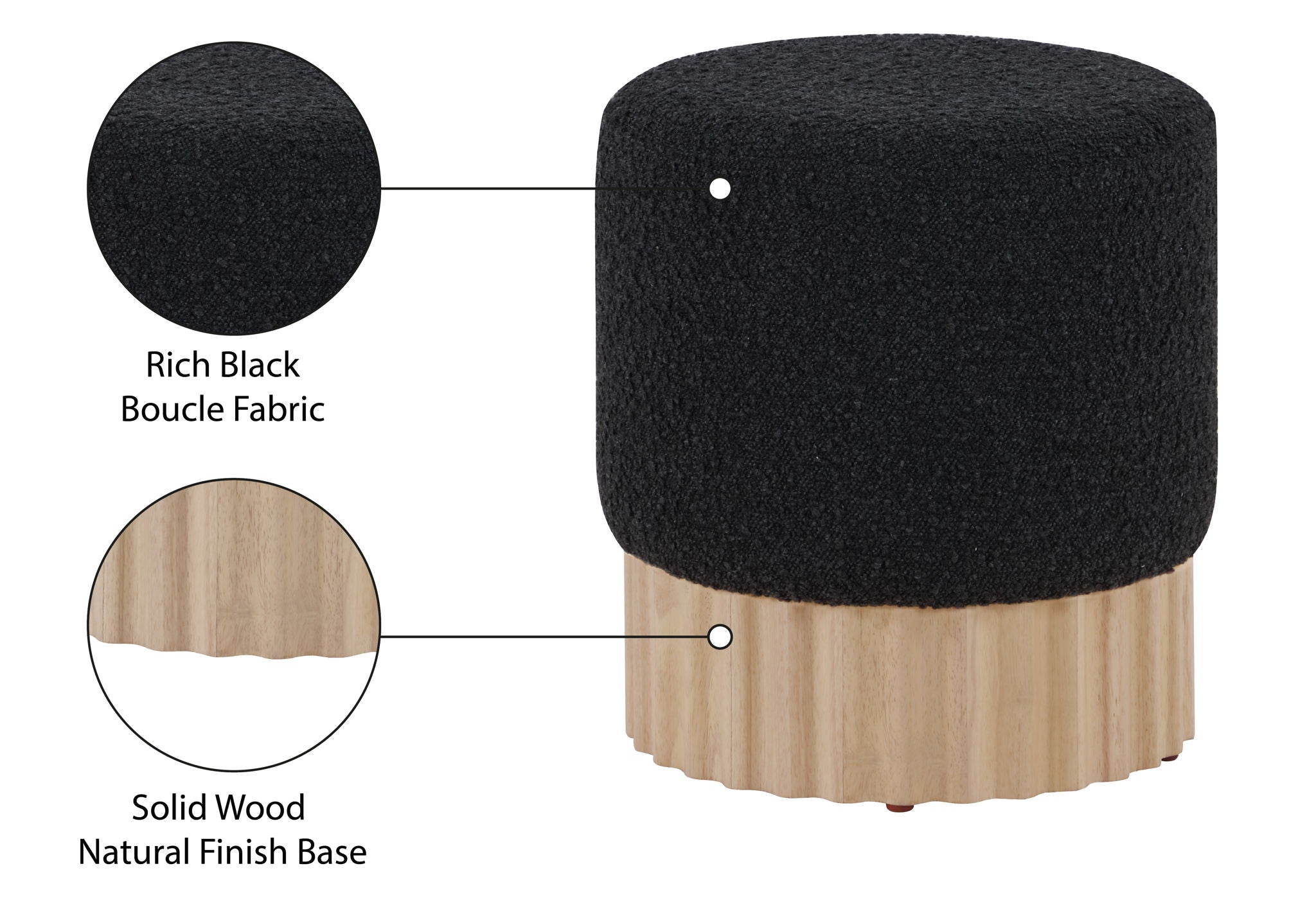 Veranda - Ottoman / Stool With Natural Base